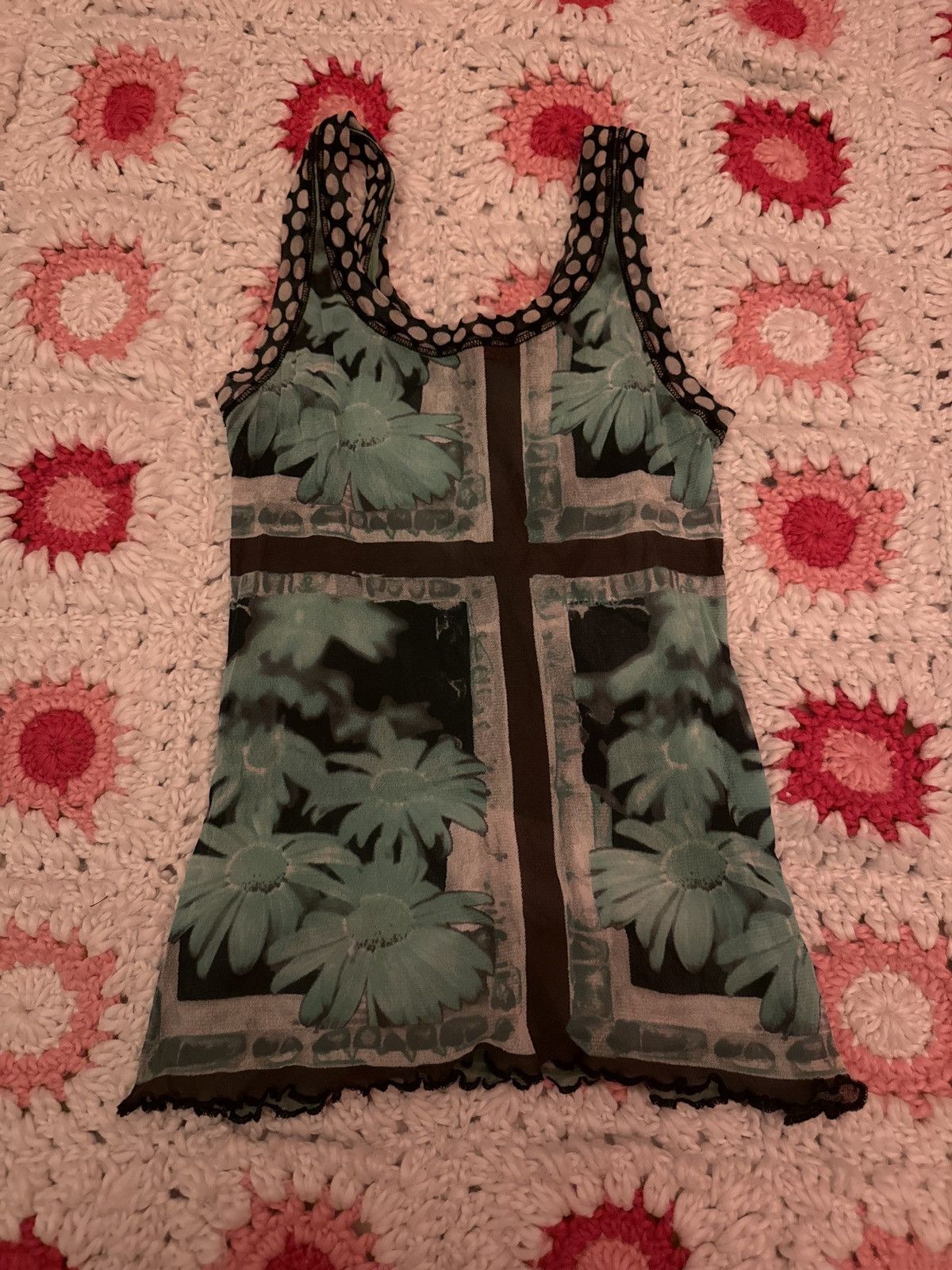 Jean Paul Gaultier RARE Jean Paul Gaultier Soleil Vintage Mesh Tank Size L / US 10 / IT 46 - 1 Thumbnail