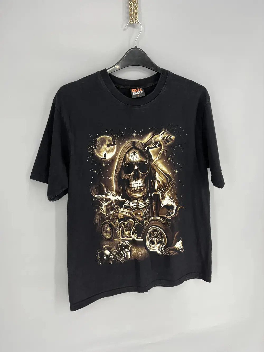 Band Tees Skulls T-shirt vintage rock metal size L black reverse logo Size US L / EU 52-54 / 3 - 2 Thumbnail