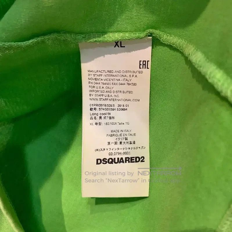 Dsquared2 DSQUARED2 Green Cotton Men's T-Shirt . Size US XL / EU 56 / 4 - 6 Thumbnail