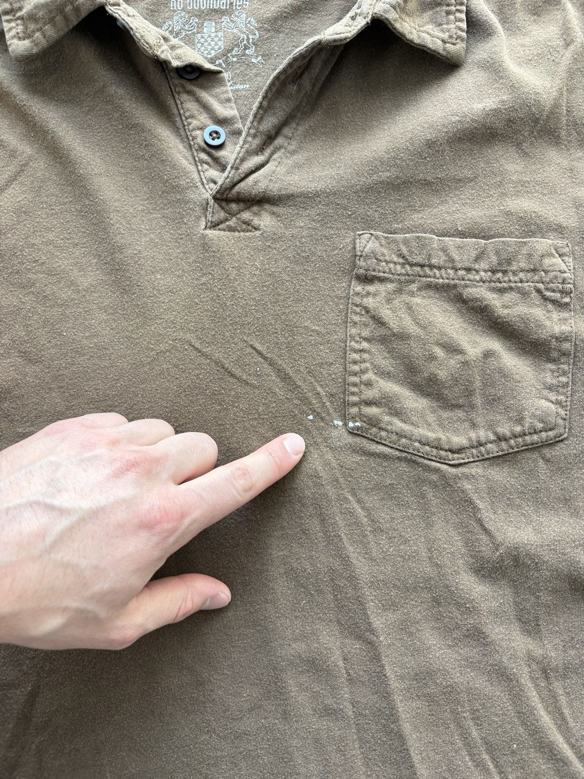 Vintage Vintage Y2K No Boundaries Polo Shirt Grunge Skater Style Size US L / EU 52-54 / 3 - 6 Thumbnail