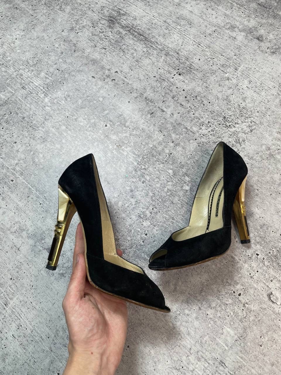 Jimmy Choo Vintage Rare Jimmy Choo Peep Toe Sculptural Heels Y2K Size US 8 / IT 38 - 1 Thumbnail