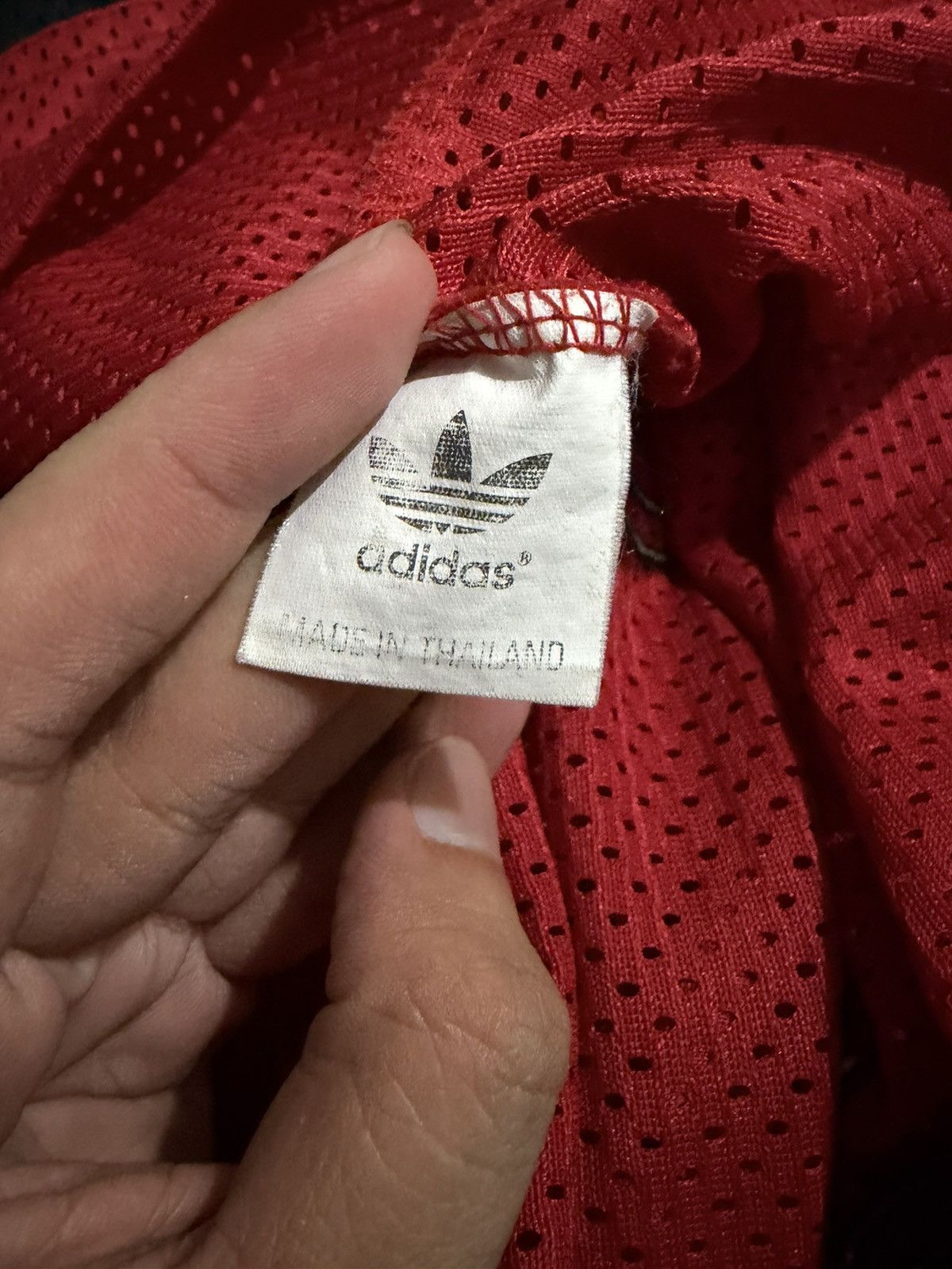 Adidas Vintage Adidas Mesh Jersey Red Black Y2K Size US L / EU 52-54 / 3 - 5 Thumbnail