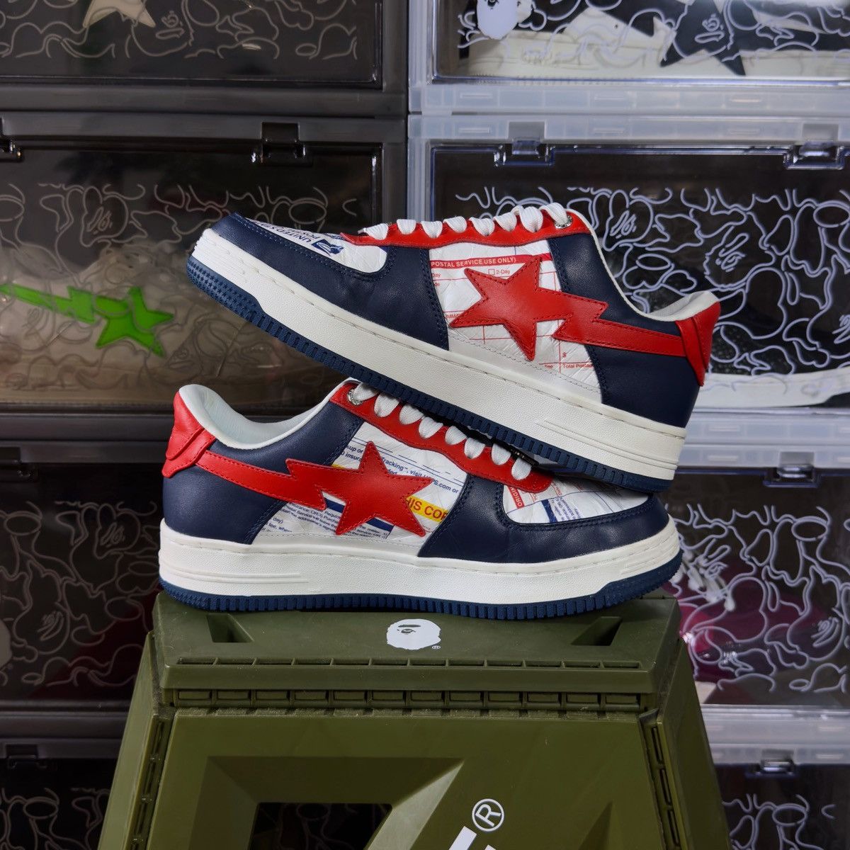 Bape A Bathing Ape Bapesta USPS 2022 Size US 8.5 / EU 41-42 - 5 Thumbnail