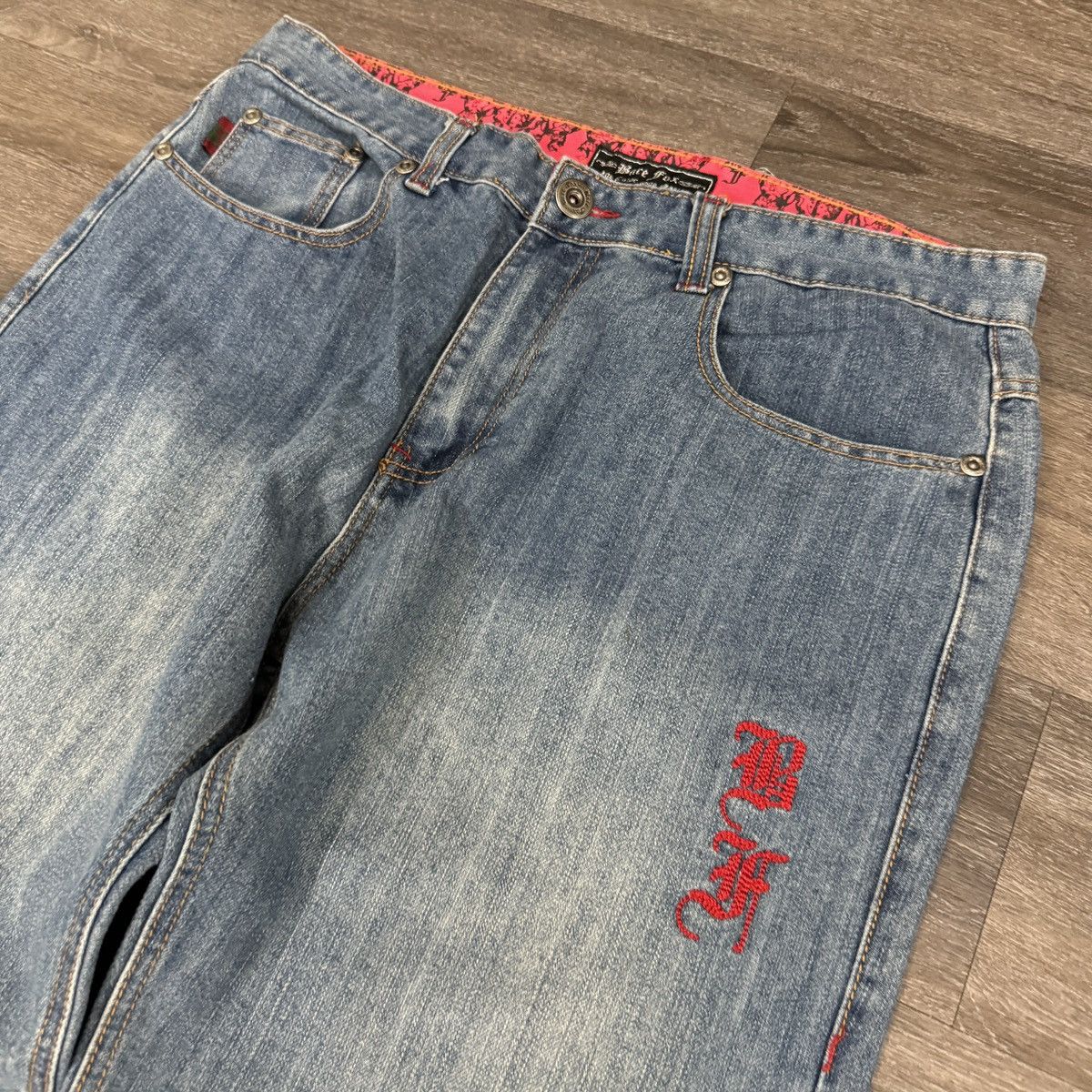 JNCO × Southpole × Vintage Vintage bare Fox baggy Southpole JNCO style embroidered Jean Size US 36 / EU 52 - 6 Thumbnail