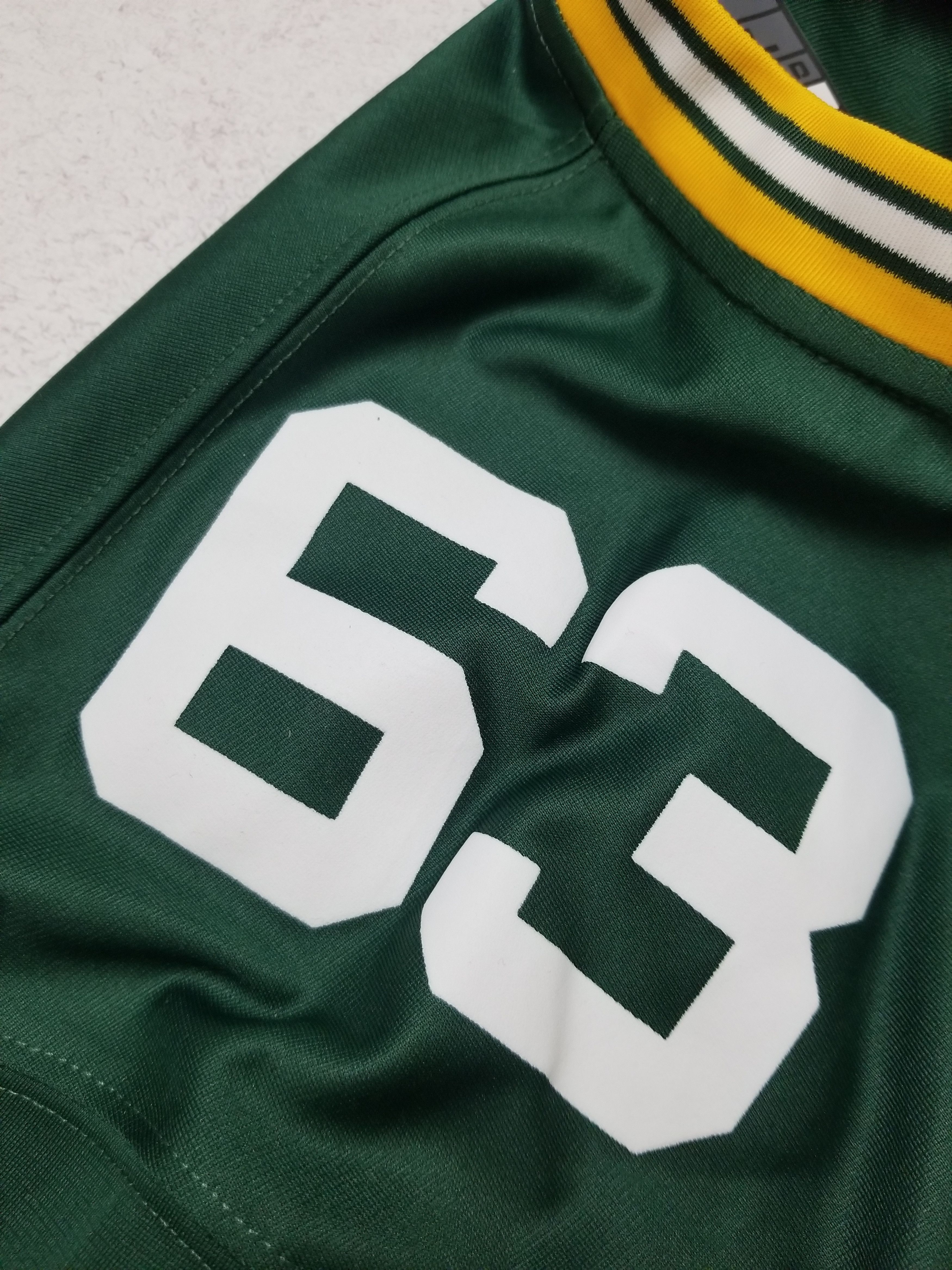 Nike Green Bay Packers #63 Linsley NFL Jersey Men's Size 4XL Size US XXL / EU 58 / 5 - 14 Thumbnail