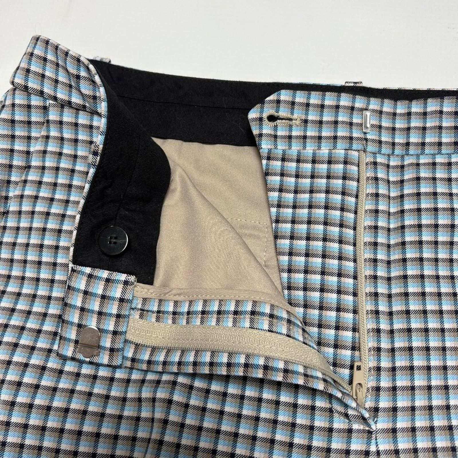 Theory Theory Treeca Slim Crop Pants Blue Check Size 8 Stretch Size 30" / US 8 / IT 44 - 8 Thumbnail