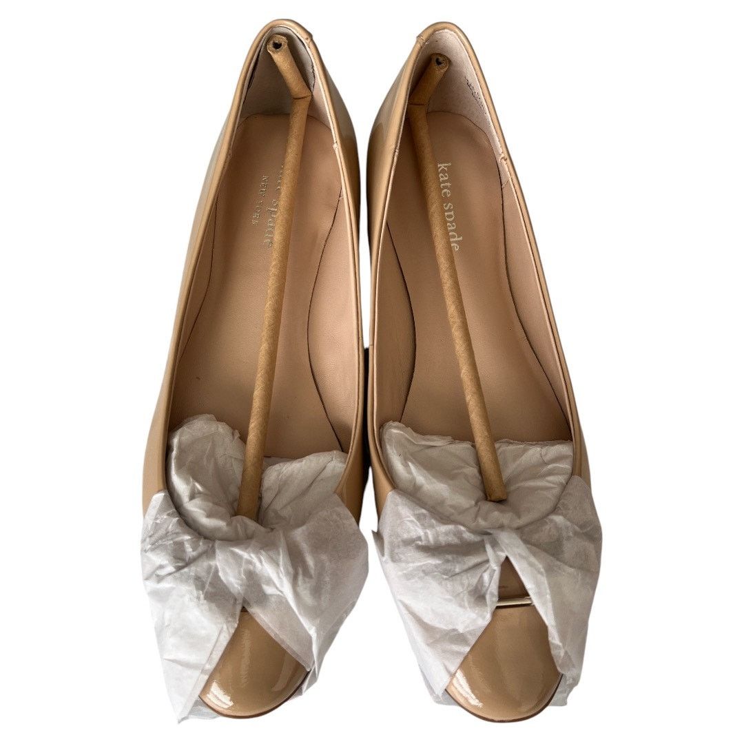 Kate Spade KATE SPADE NEW YORK Beige Pauly Leather Ballet Flats, US8 Size US 8 / IT 38 - 8 Thumbnail