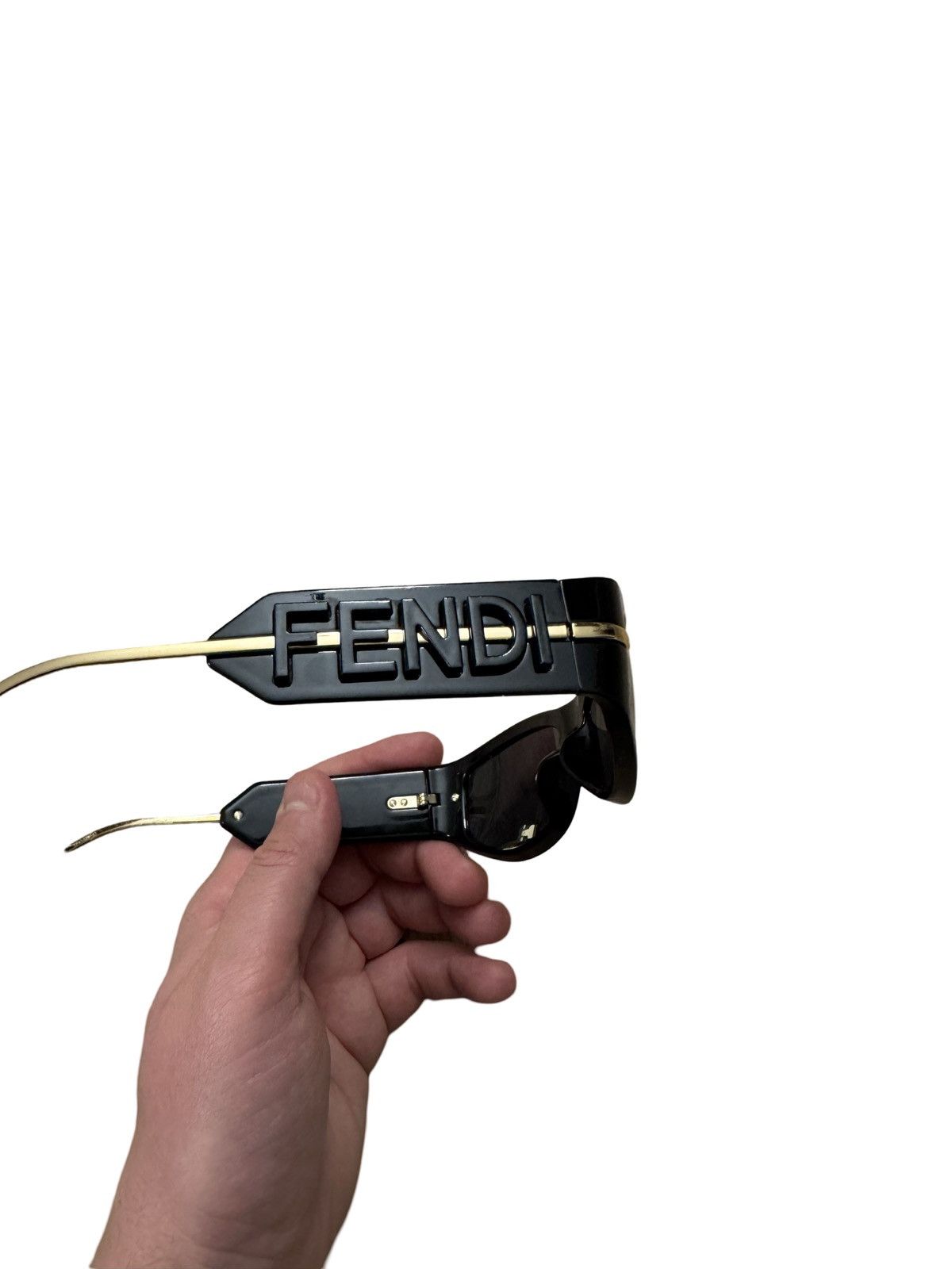 Fendi 🔥600$ Fendi Fendigraphy Black FE40120I Rectangle Sunglasses Size ONE SIZE - 9 Thumbnail