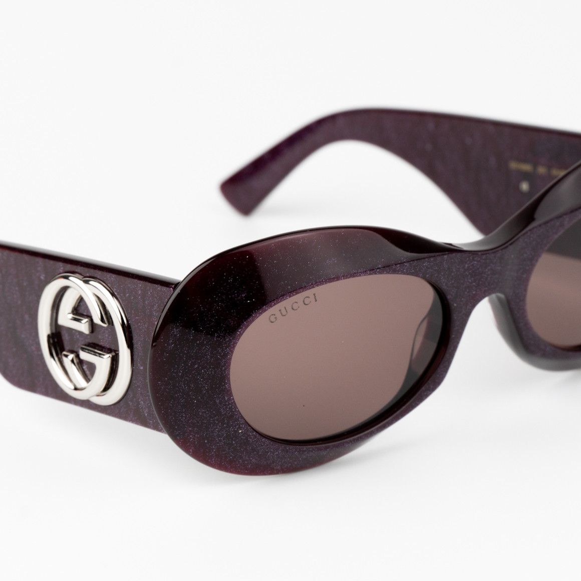Gucci NEW Gucci GG1696S 003 Violet Women Oval Sunglasses GG 1696S Size ONE SIZE - 6 Thumbnail