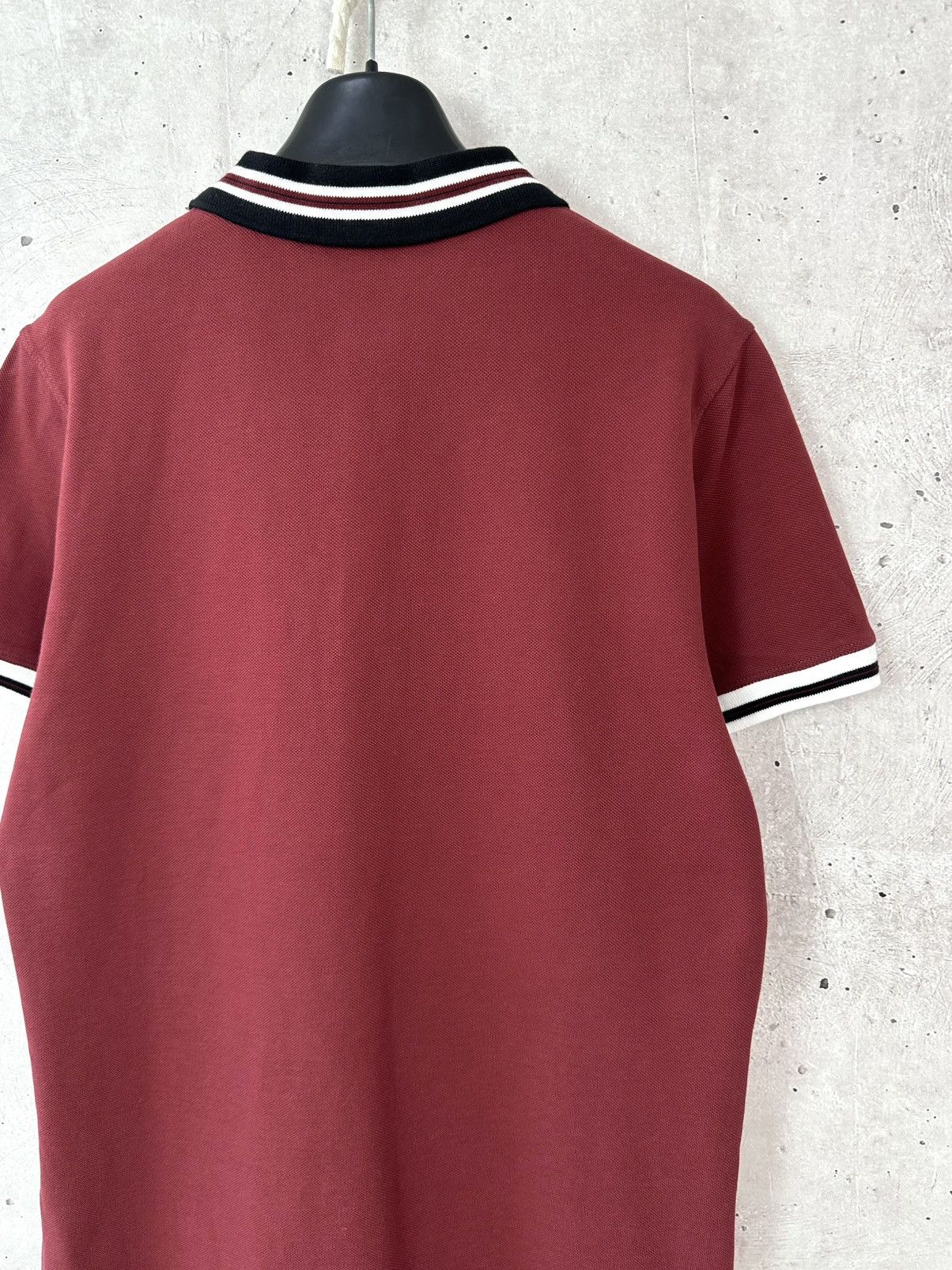 Barbour Barbour International Tailored Fit Burgundy Stripped Polo Size US S / EU 44-46 / 1 - 8 Thumbnail