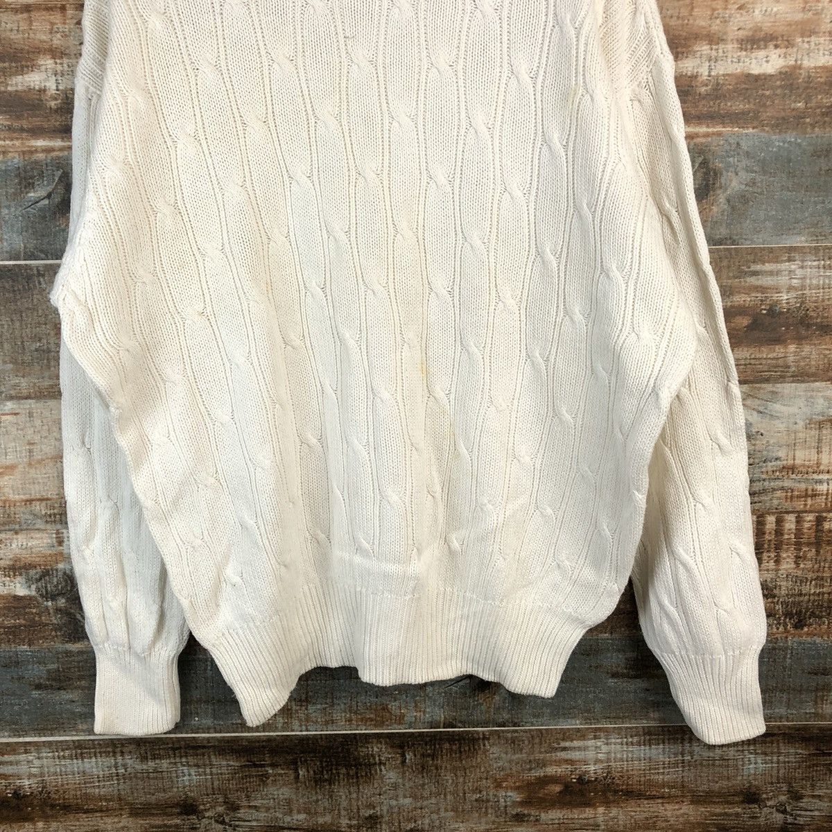 Vintage DL NPL White vintage sweatshirt Knitwear #C560 Size US L / EU 52-54 / 3 - 2 Thumbnail