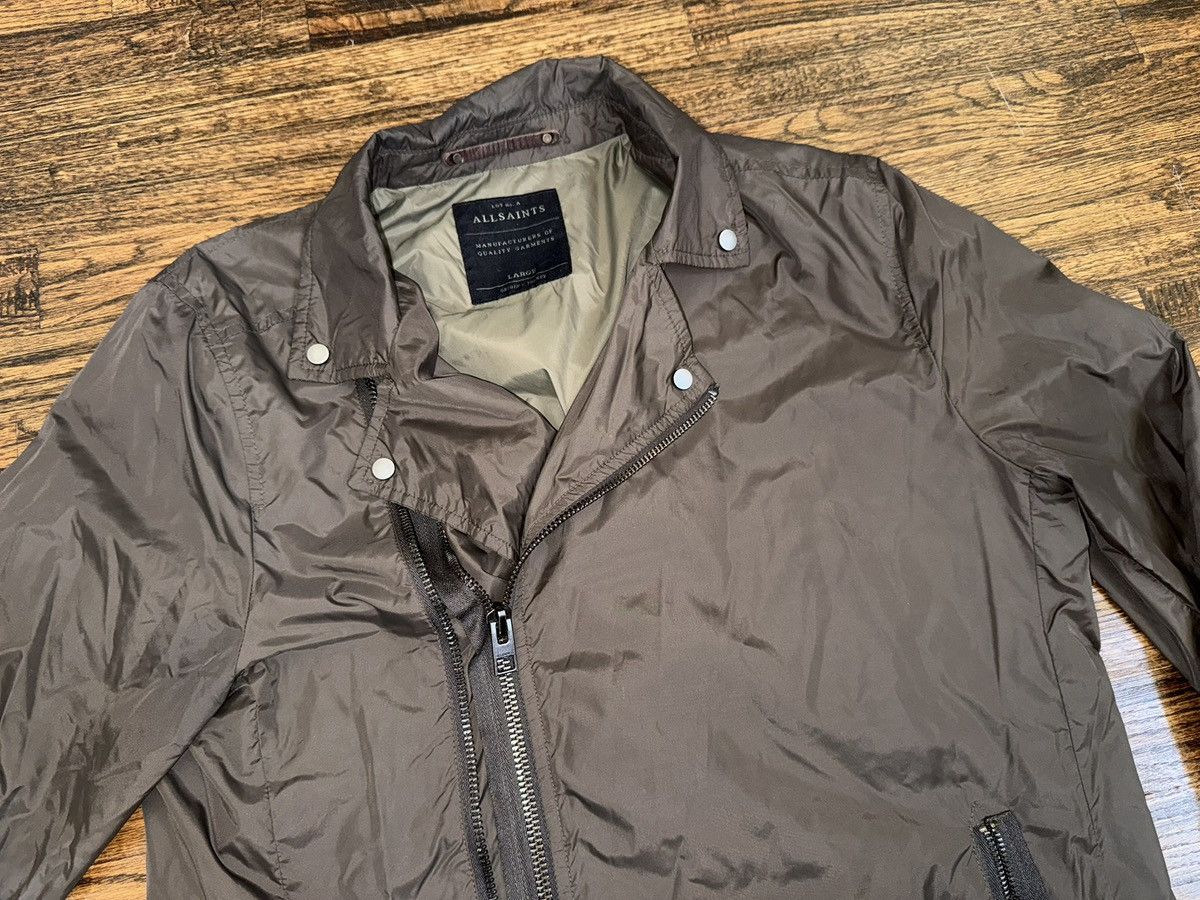 Allsaints ALLSAINTS Novello Nylon Moto Biker Jacket Taupe Size Large Size US L / EU 52-54 / 3 - 3 Thumbnail
