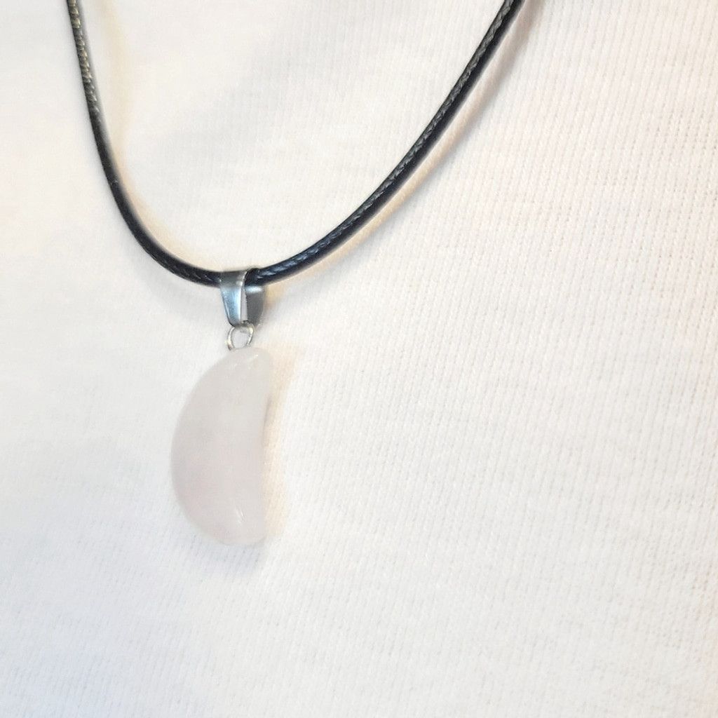 Handmade Natural Gemstone Crystal Moon Pendant Necklace Size ONE SIZE - 3 Thumbnail