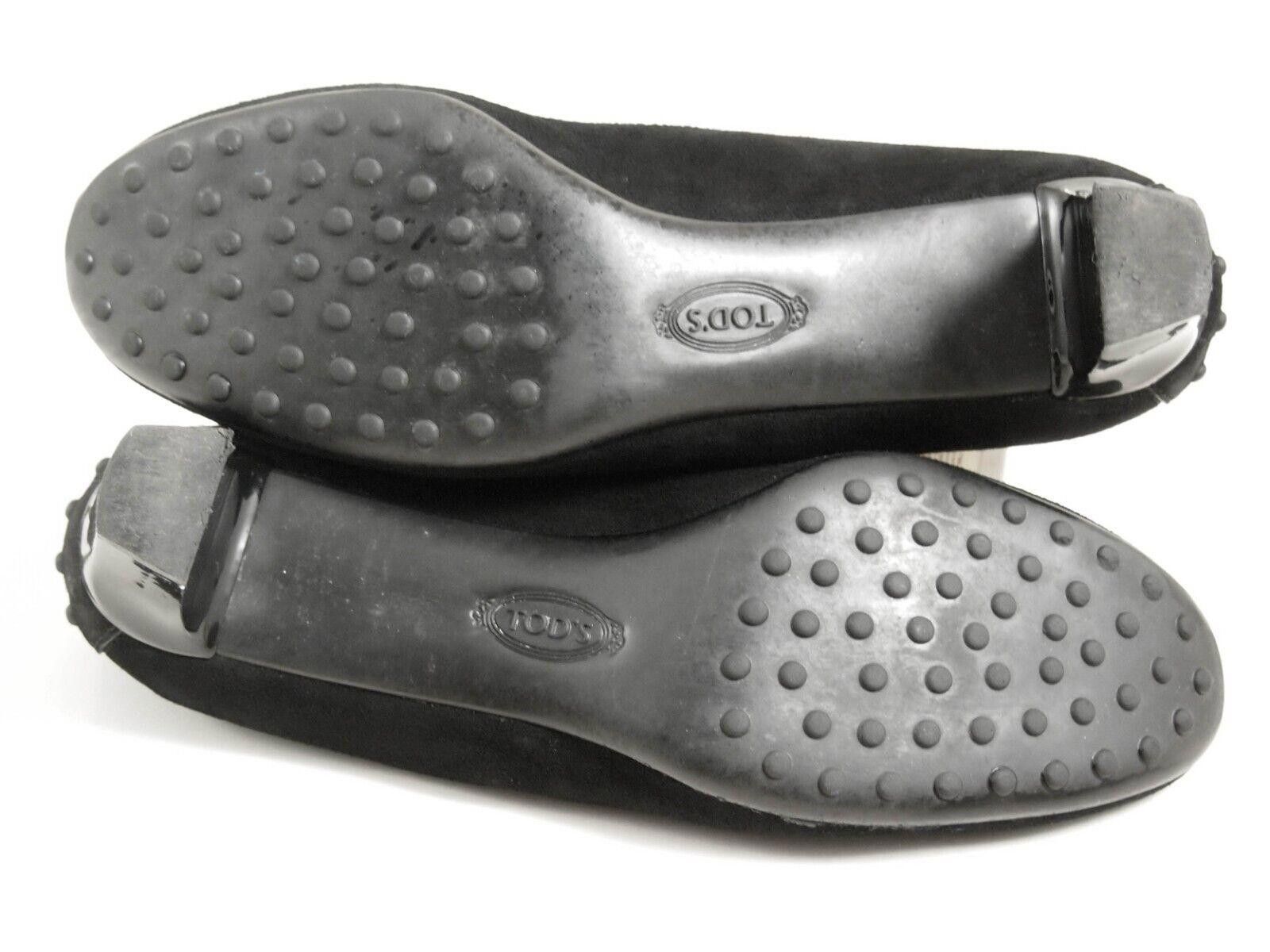 Tod's Tod's Mid Heel Pumps Black Suede Leather US 7.5 EU 37.5 Size US 7.5 / IT 37.5 - 7 Thumbnail
