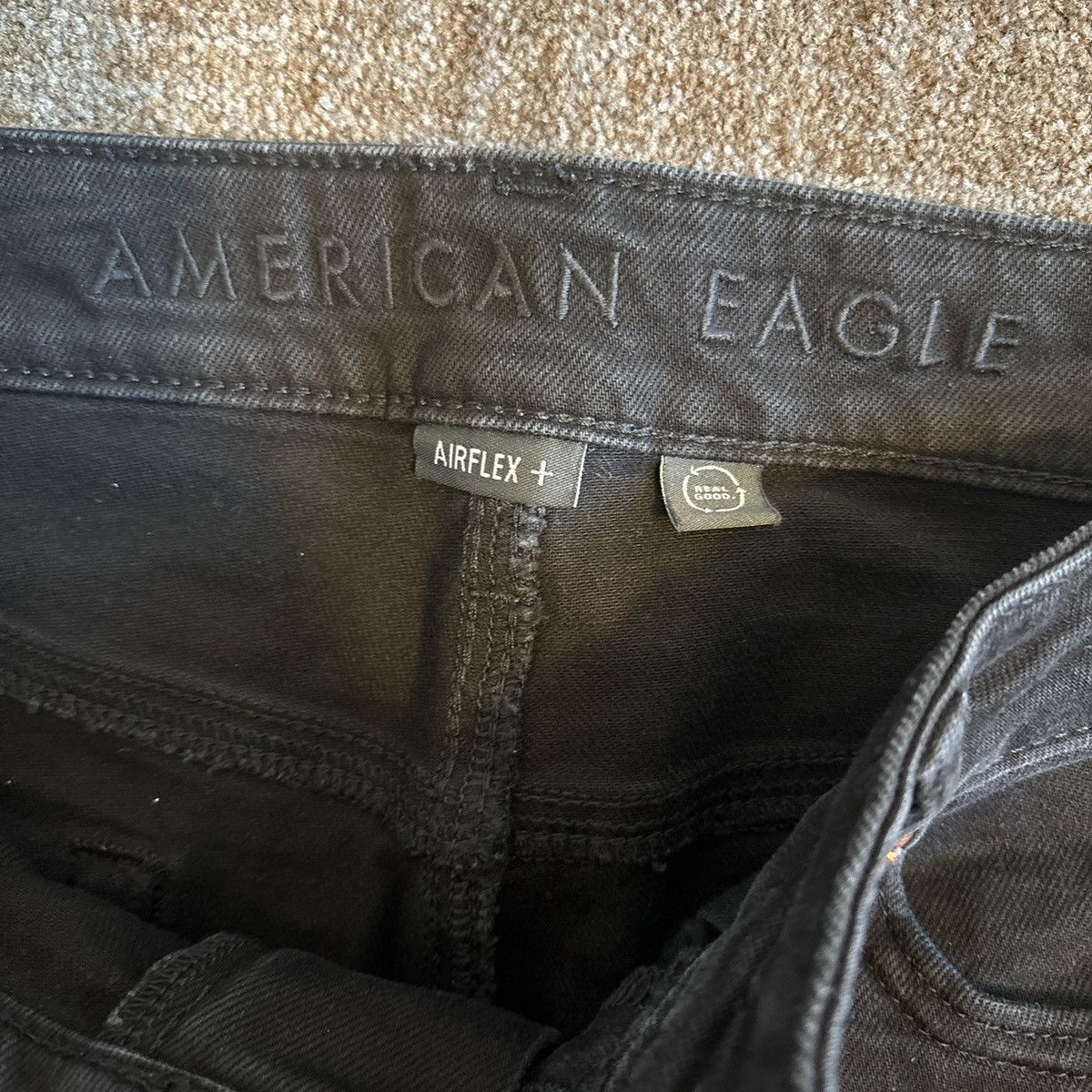 American Eagle Outfitters American Eagle Black Ripped Jeans Size US 30 / EU 46 - 4 Thumbnail