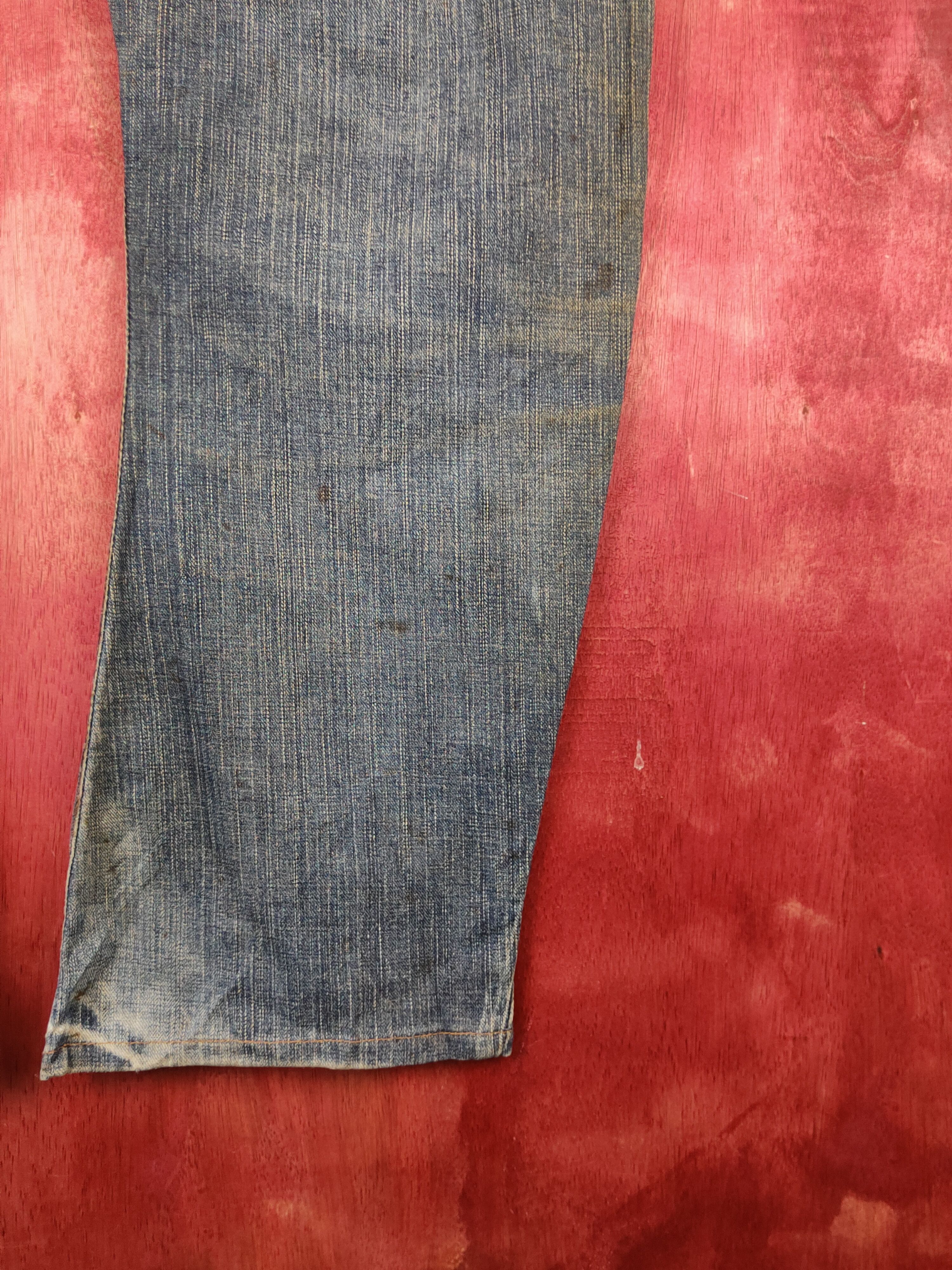 Edwin Edwin E Function Blue Faded Distressed Ripped Jeans #S1681 Size US 33 - 13 Thumbnail