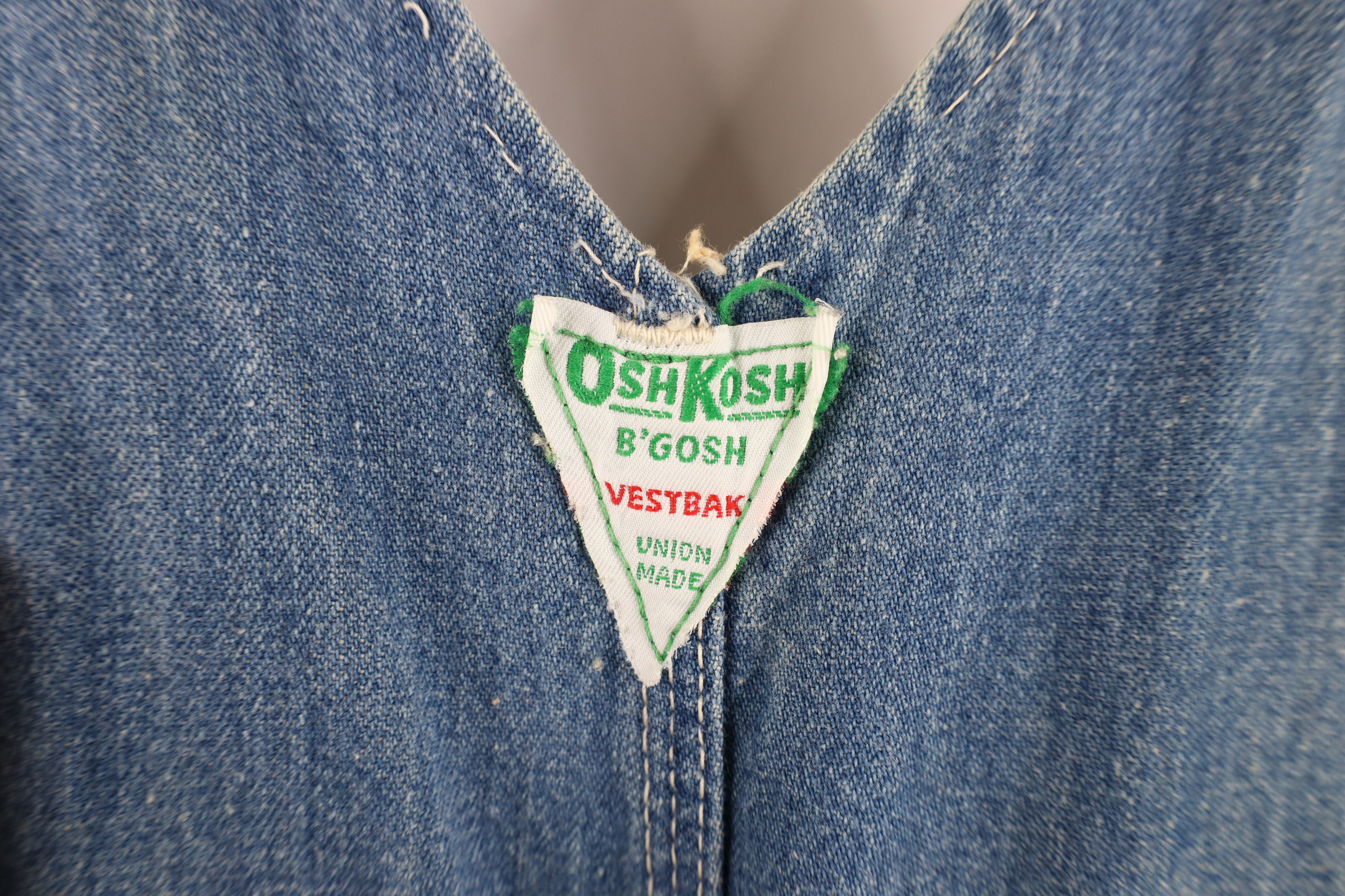 Oshkosh Vintage 60s OshKosh B'Gosh Vestbak Union Made Denim Overalls Size US 30 / EU 46 - 18 Thumbnail
