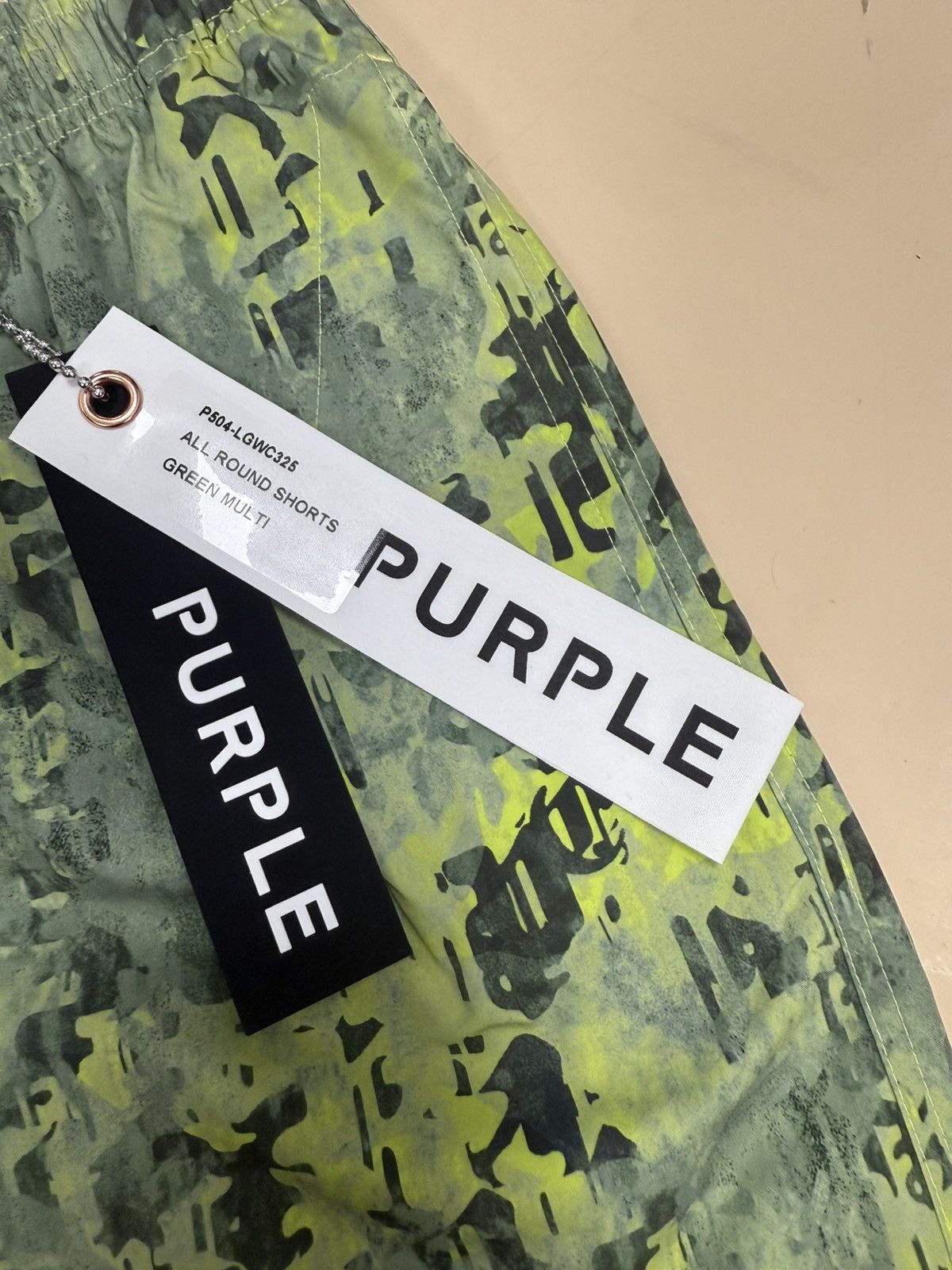 Purple Brand Purple Brand Green Multicolour Swimshorts Size US 32 / EU 48 - 2 Thumbnail