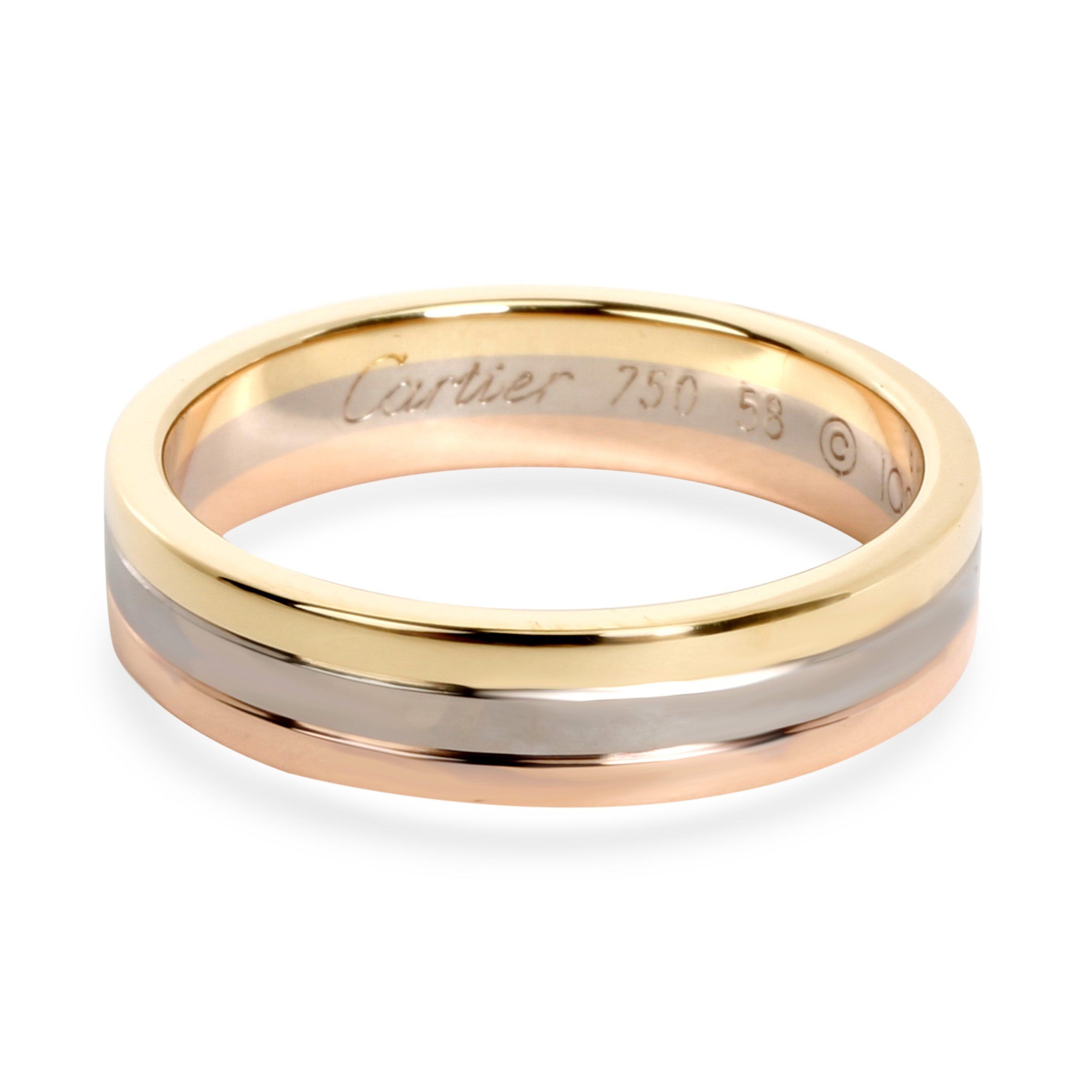 image of Cartier Trinity Band In 18K 3 Tone Gold 5Mm, Women's