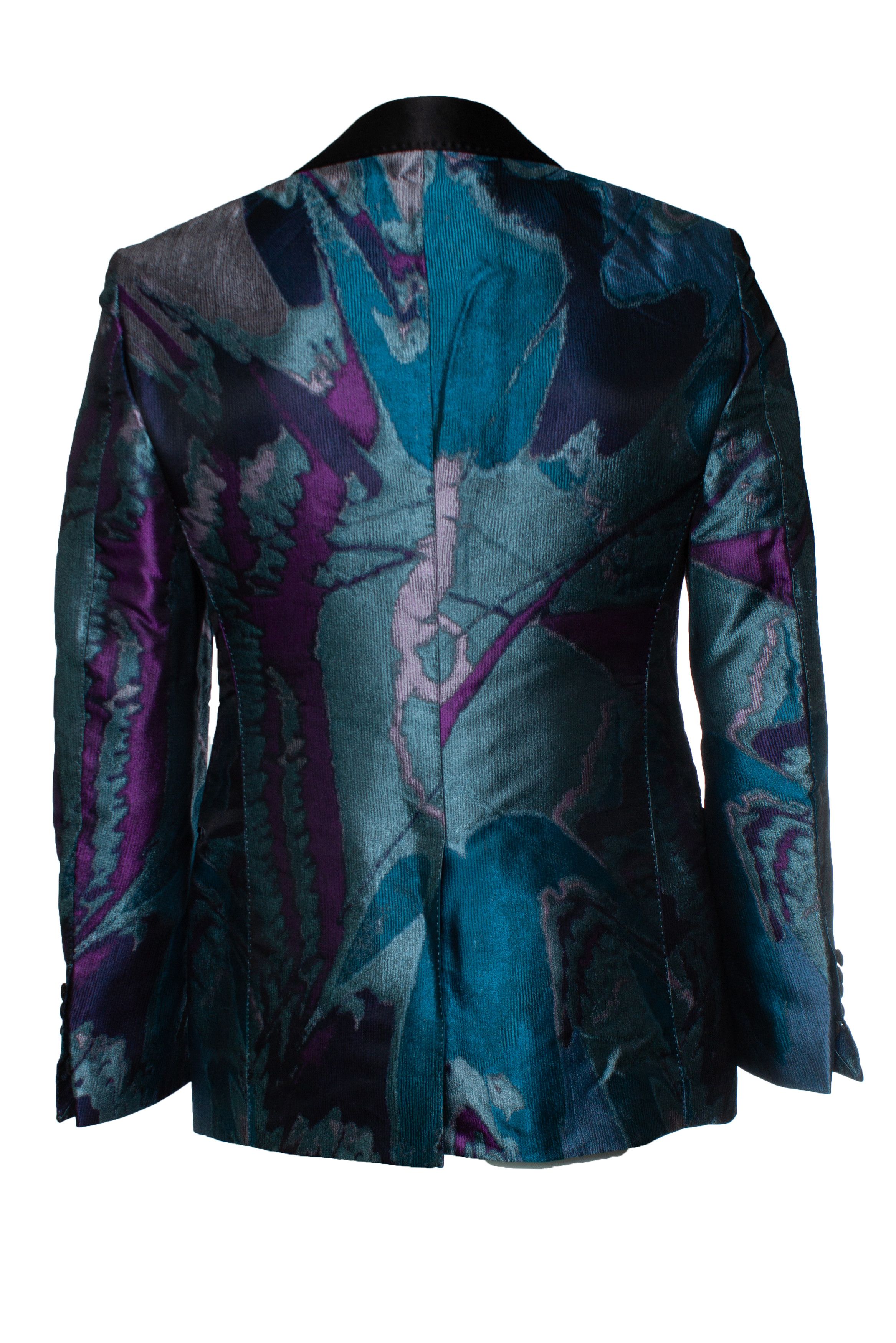 Tom Ford Tom Ford, Shelton tuxedo jacket in blue purple Size 50R - 3 Thumbnail