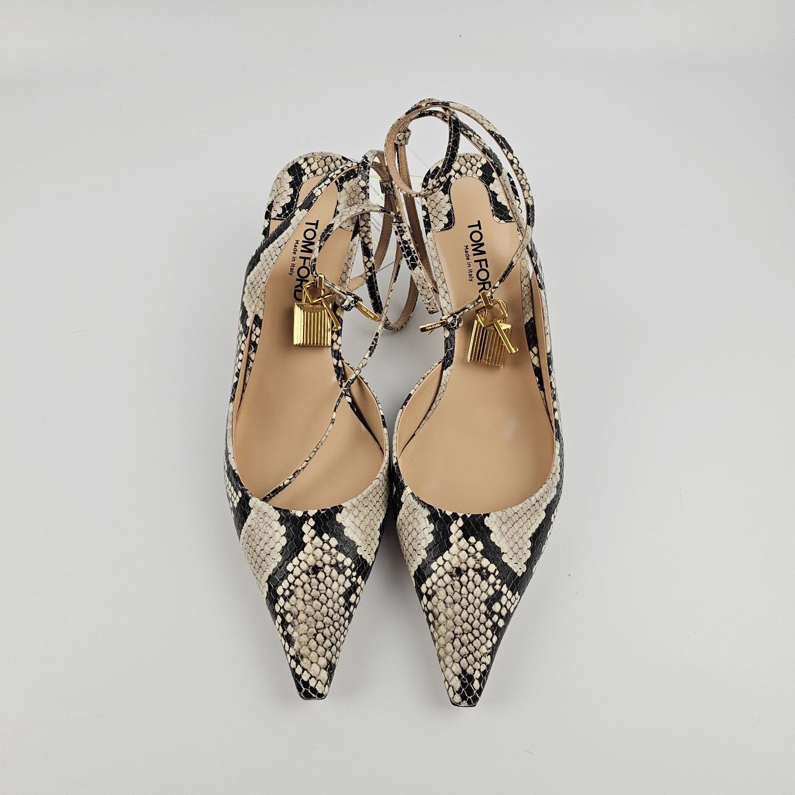Tom Ford TOM FORD Padlock B/Blk Emb.Lthr. 55mm Pumps Size US 9 / IT 39 - 5 Thumbnail