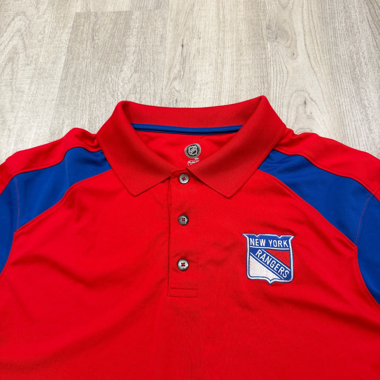 NHL NHL New York Rangers Polo Shirt Men's Extra Large Red Blue Size US XL / EU 56 / 4 - 3 Thumbnail