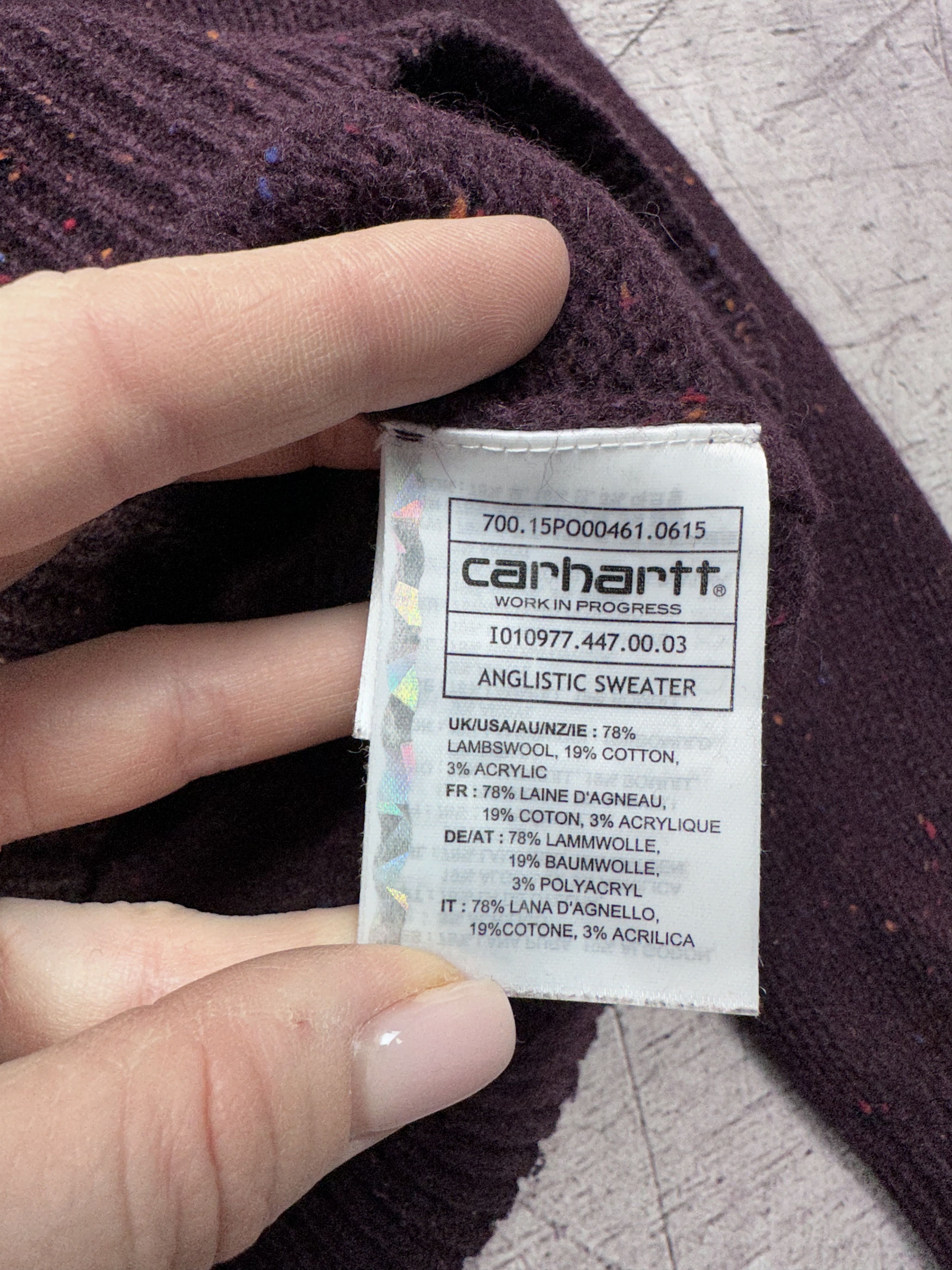Carhartt Wip Carhartt Wip Mens Anglistic Wool Knit Sweater Size US S / EU 44-46 / 1 - 5 Thumbnail