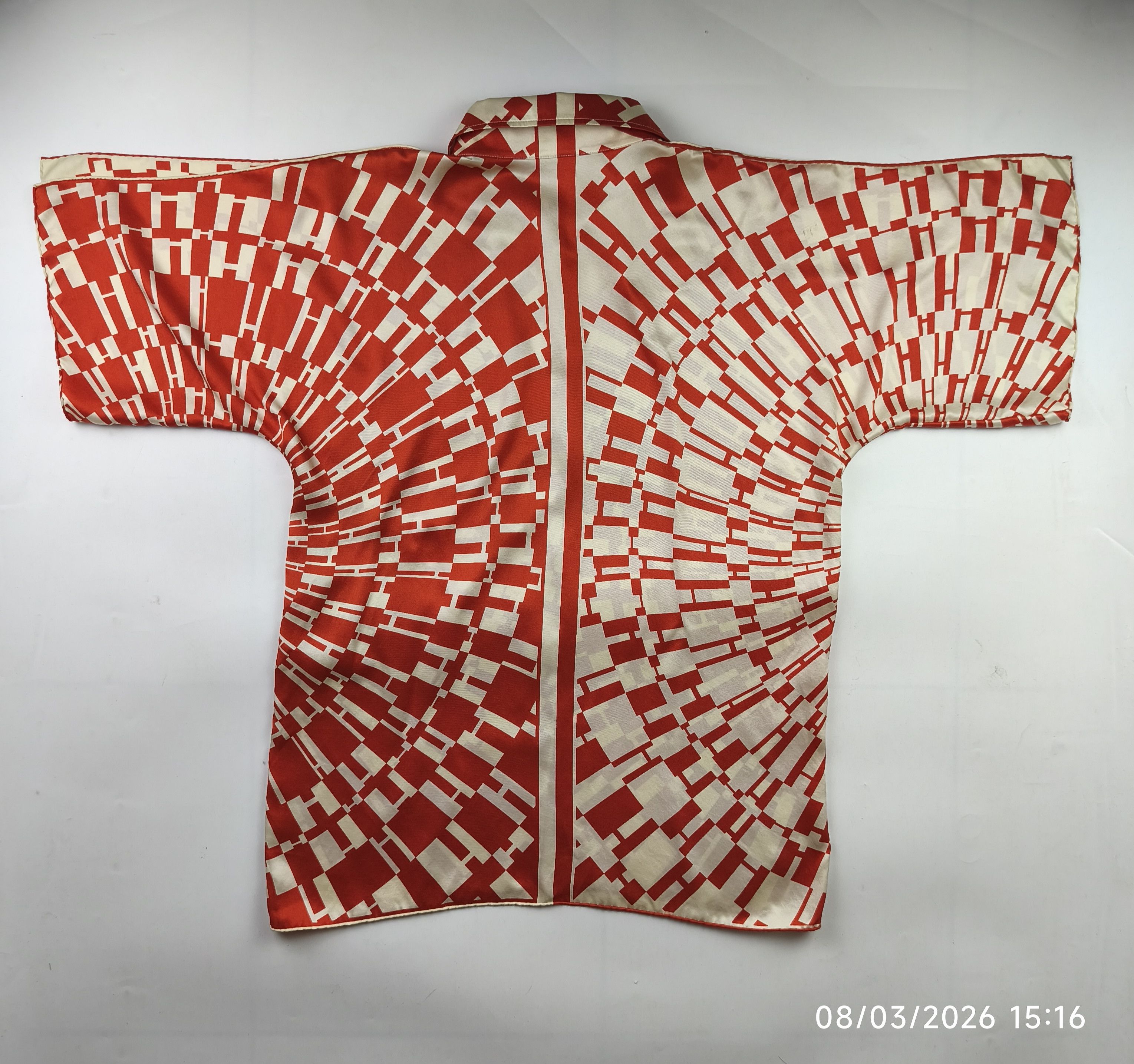 Hermes Hermes gaultier era - op'H - split sleeve - silk button up Size XS / US 0-2 / IT 36-38 - 3 Thumbnail