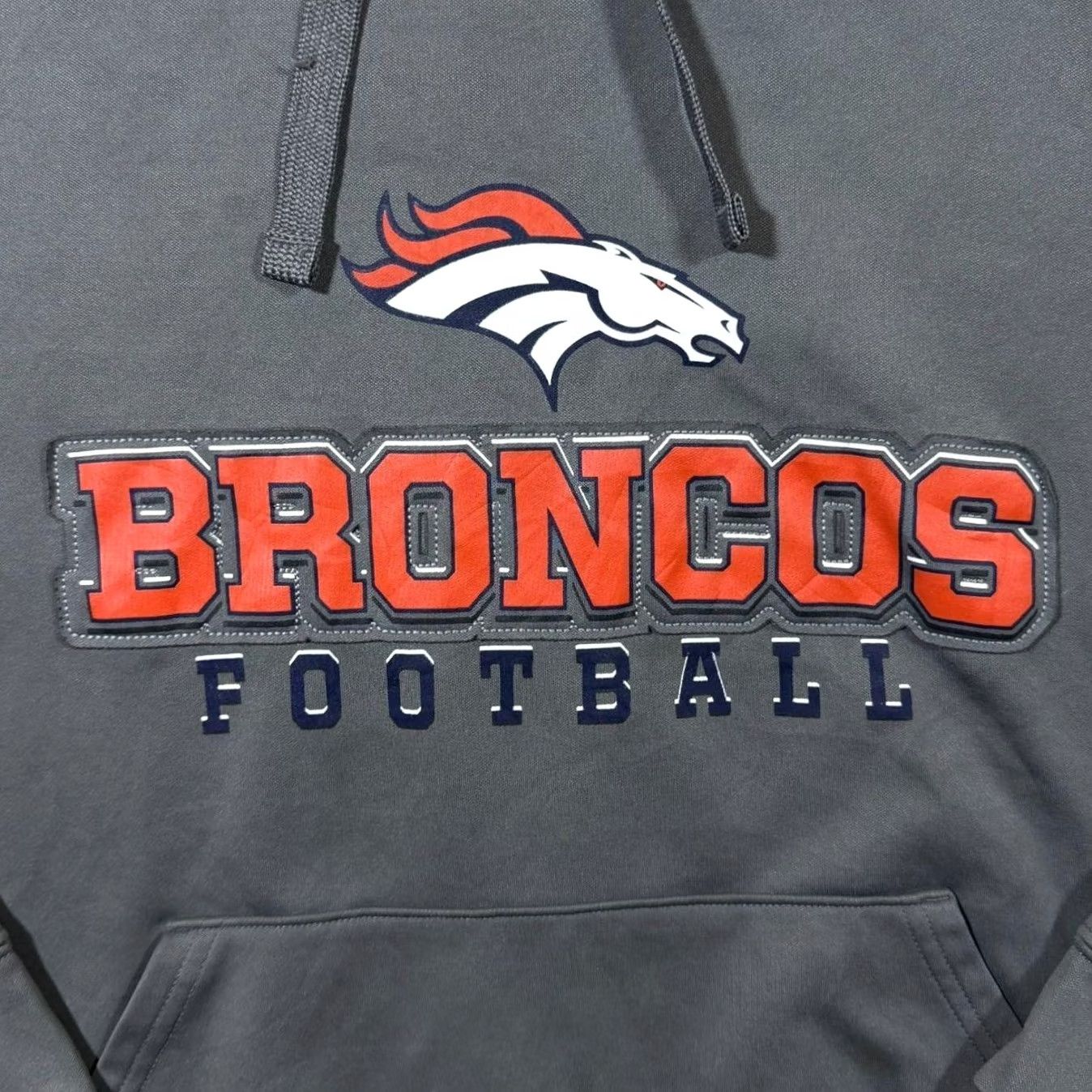 NFL NFL Denver Broncos Hoodie Mens L Grey Football Pullover Logo Sports Hoodie Size US L / EU 52-54 / 3 - 4 Thumbnail