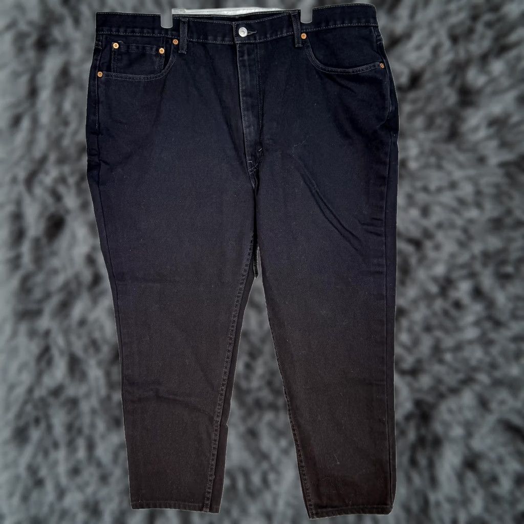 Levi's VINTAGE Levis Jeans 550 Relaxed Taper Black Mens 42x30 Denim 5-Pocket Size US 42 / EU 58 - 1 Thumbnail