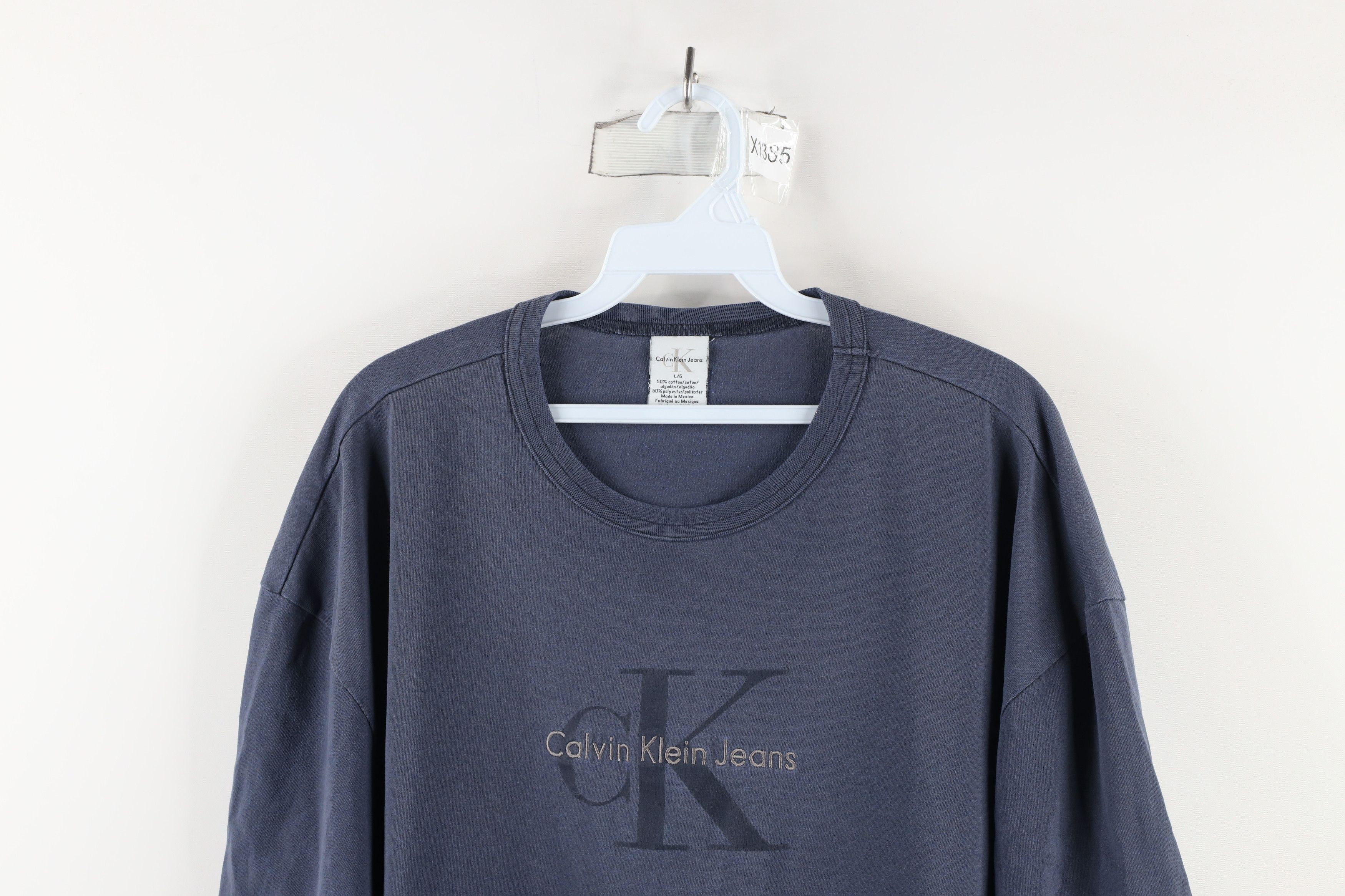 Calvin Klein × Vintage Vintage 90s Calvin Klein Out Big Logo Short Sleeve T-Shirt Size US L / EU 52-54 / 3 - 2 Thumbnail
