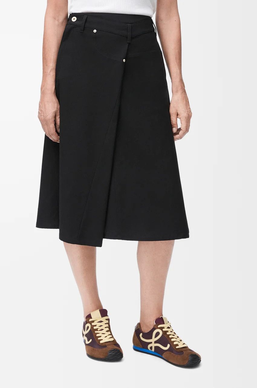 Loewe o1loc1c0525 Deconstructed Skirt in Black Size 25" / US 0 / IT 36 - 3 Thumbnail