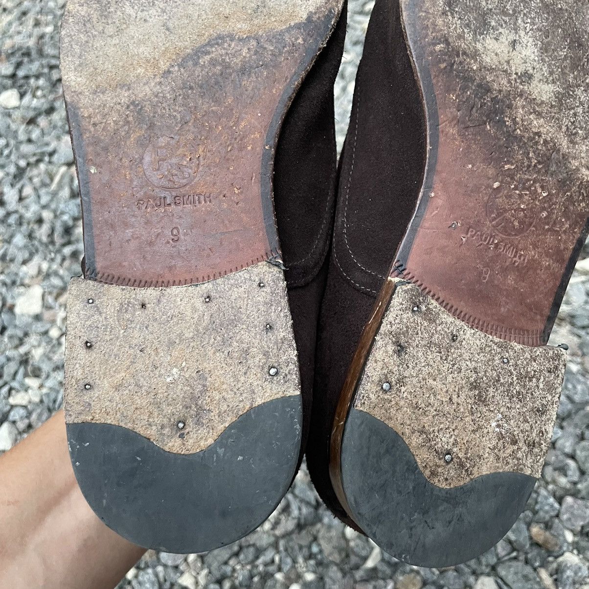 Paul Smith 9 PAUL SMITH Brown Suede Leather Hand Made Derby Shoes Size US 9 / EU 42 - 8 Thumbnail