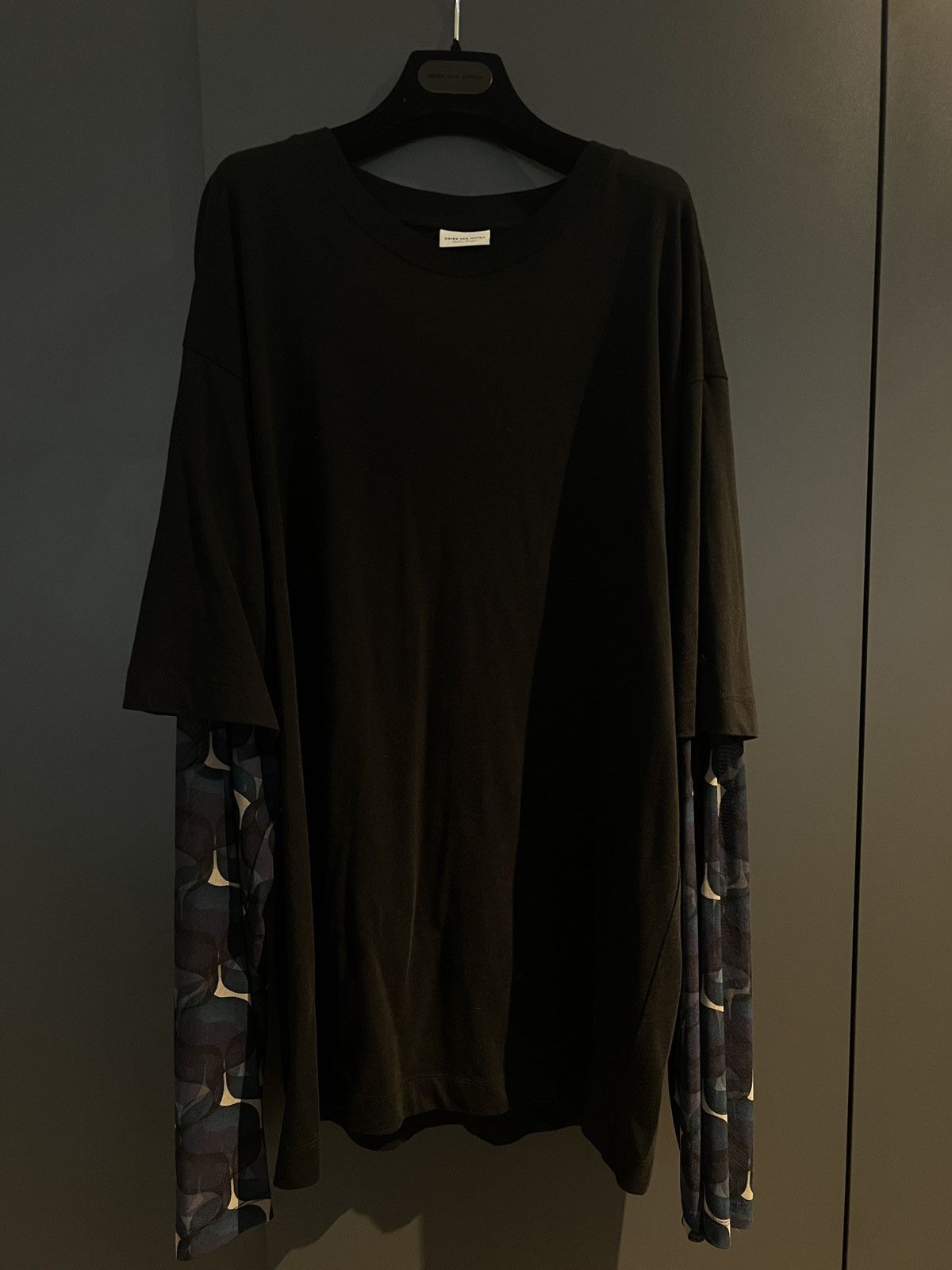 Dries Van Noten Dries Van Noten Black Layered Long Sleeve T-Shirt Size US XL / EU 56 / 4 - 1 Thumbnail