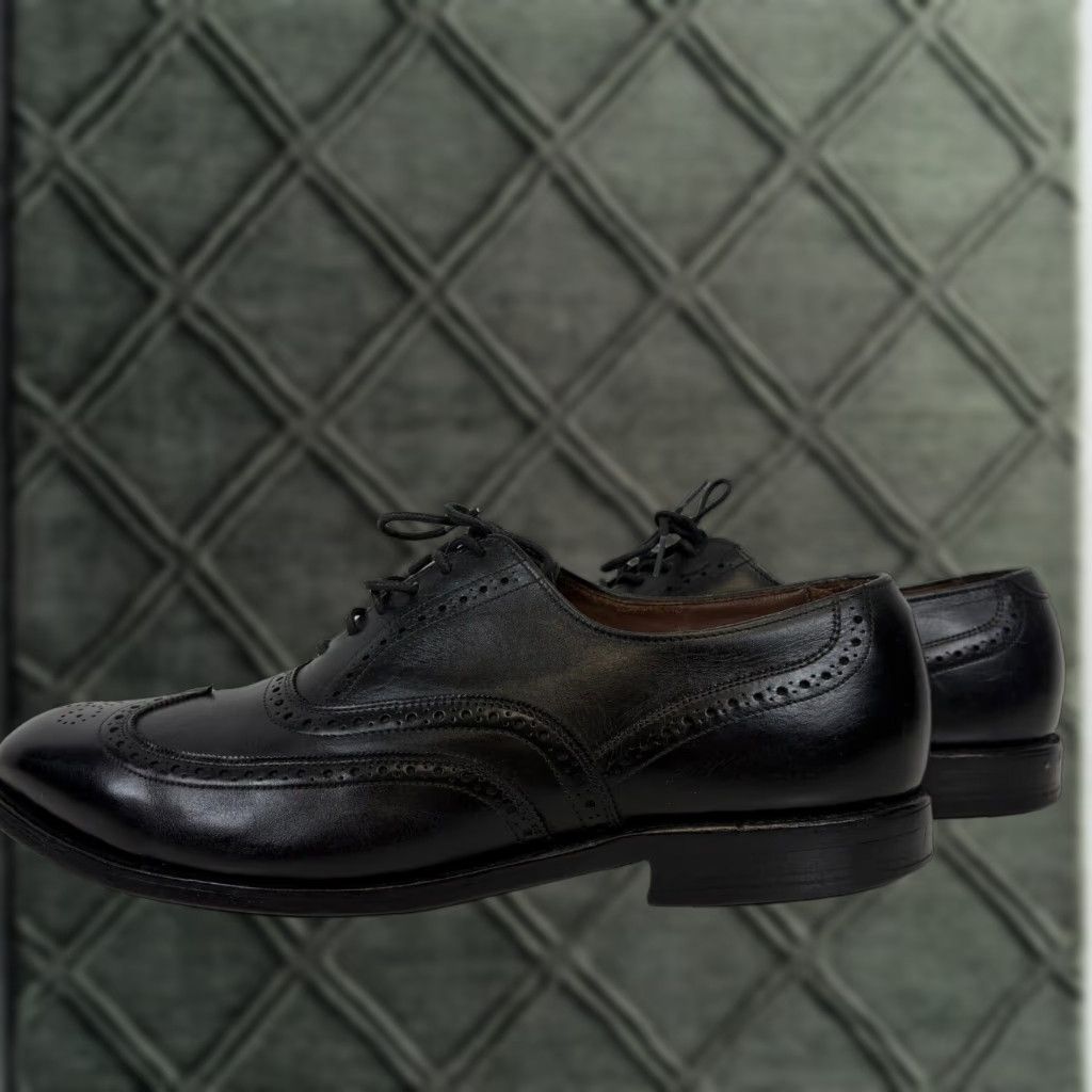Vintage Allen Edmonds Strand Cap Toe Oxford Dress Shoes Mens Size 11.5 Black Leather