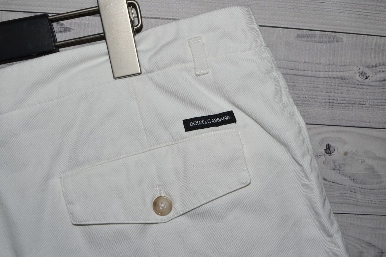 Dolce & Gabbana Dolce & Gabbana Size 56 Men Pocket Shorts White Cotton Size US 38 / EU 54 - 6 Thumbnail