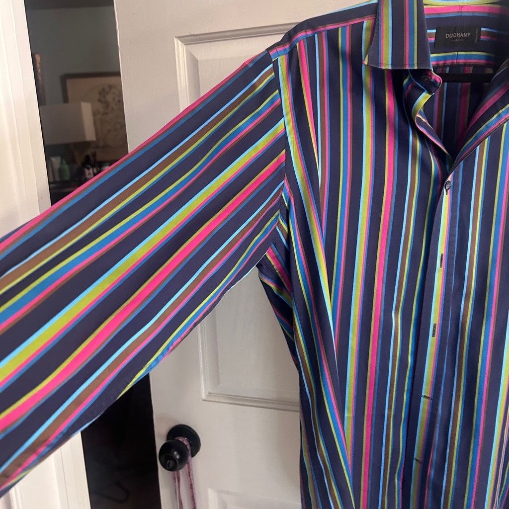 Duchamp Men's Duchamp Shirt, L, Multicolored striped Size US XL / EU 56 / 4 - 11 Thumbnail