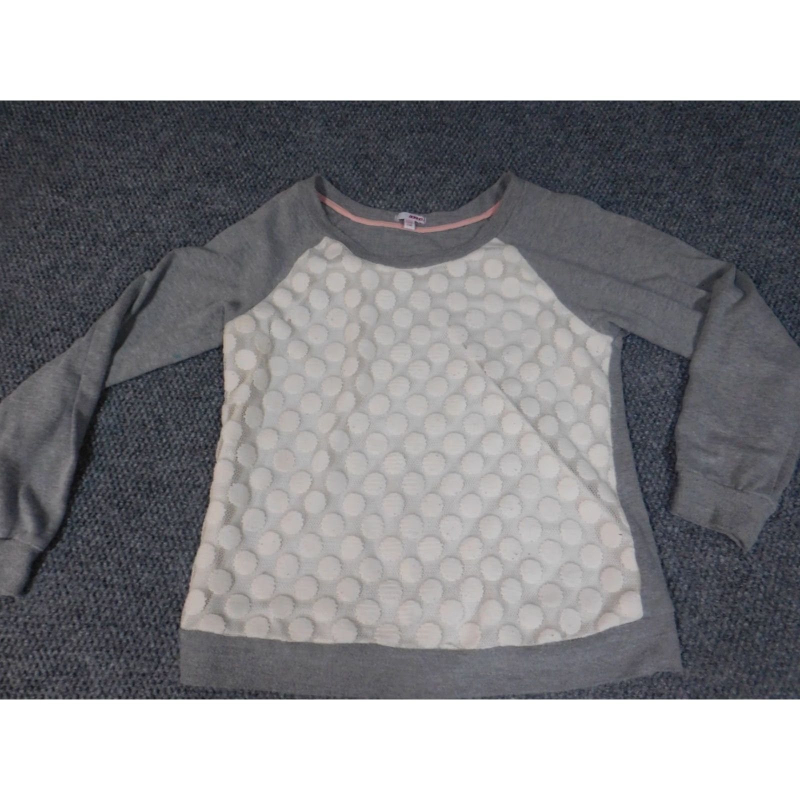 Vintage Bongo Blouse Shirt Womens Large Gray Pullover Cap Sleeve Crew Neck Regular Size L / US 10 / IT 46 - 2 Thumbnail