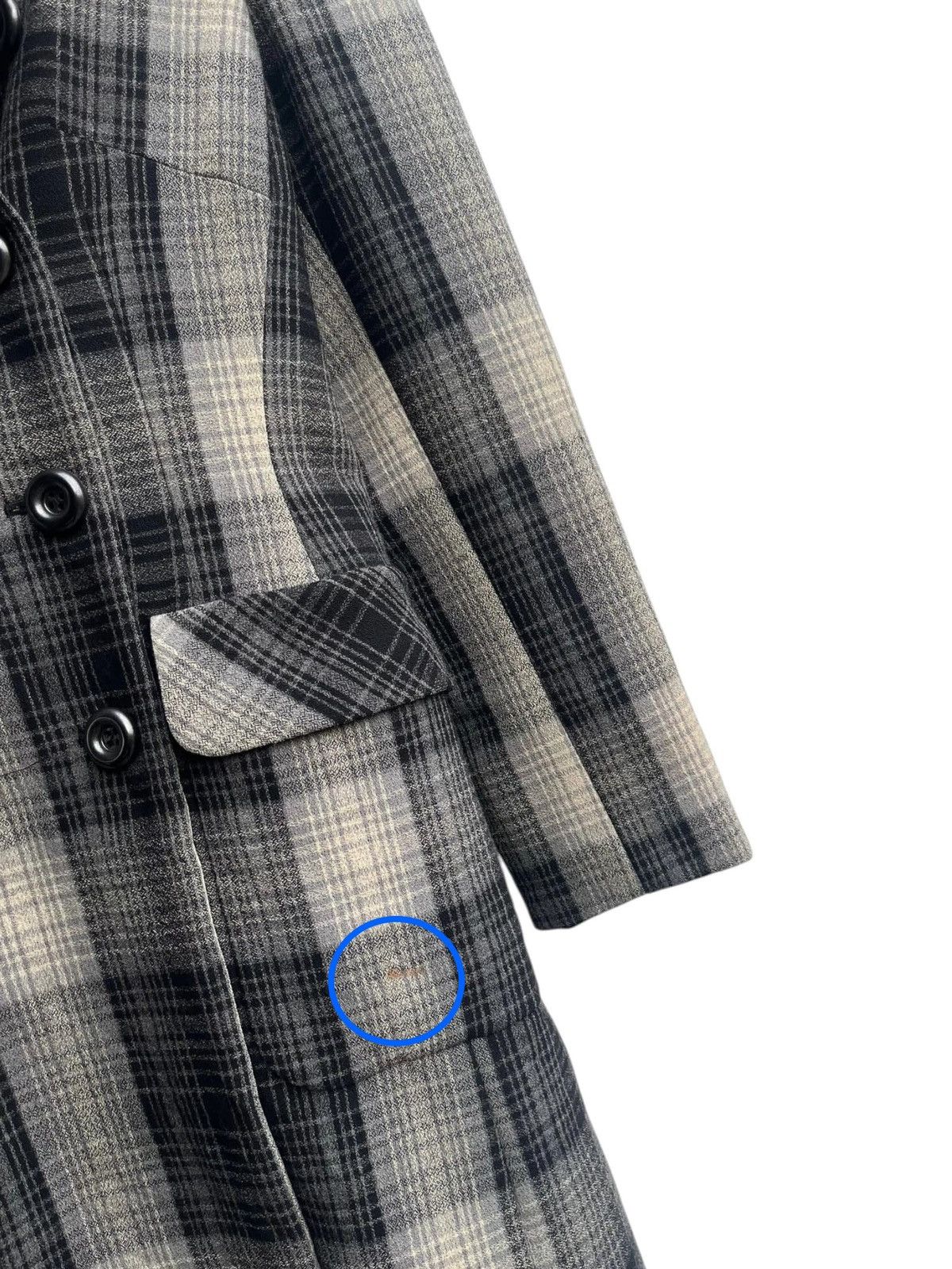 Max Mara Sportmax Plaid Double Breasted Wool Blend Coat Size S / US 4 / IT 40 - 11 Thumbnail