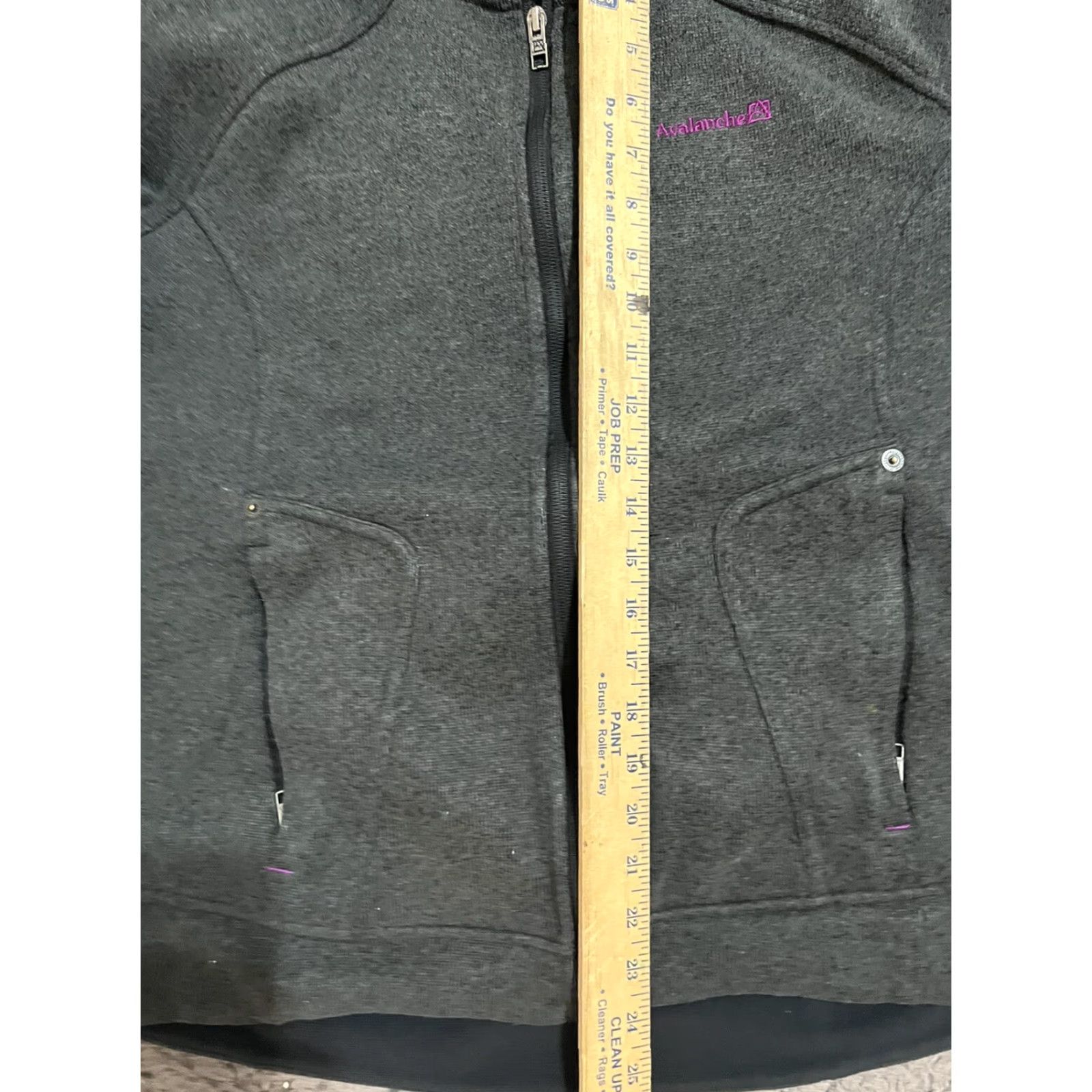 Avalanche Avalanche Sweater Large Gray Turtleneck Zip Up Adult Polyester Thumb Holes Size L / US 10 / IT 46 - 6 Thumbnail
