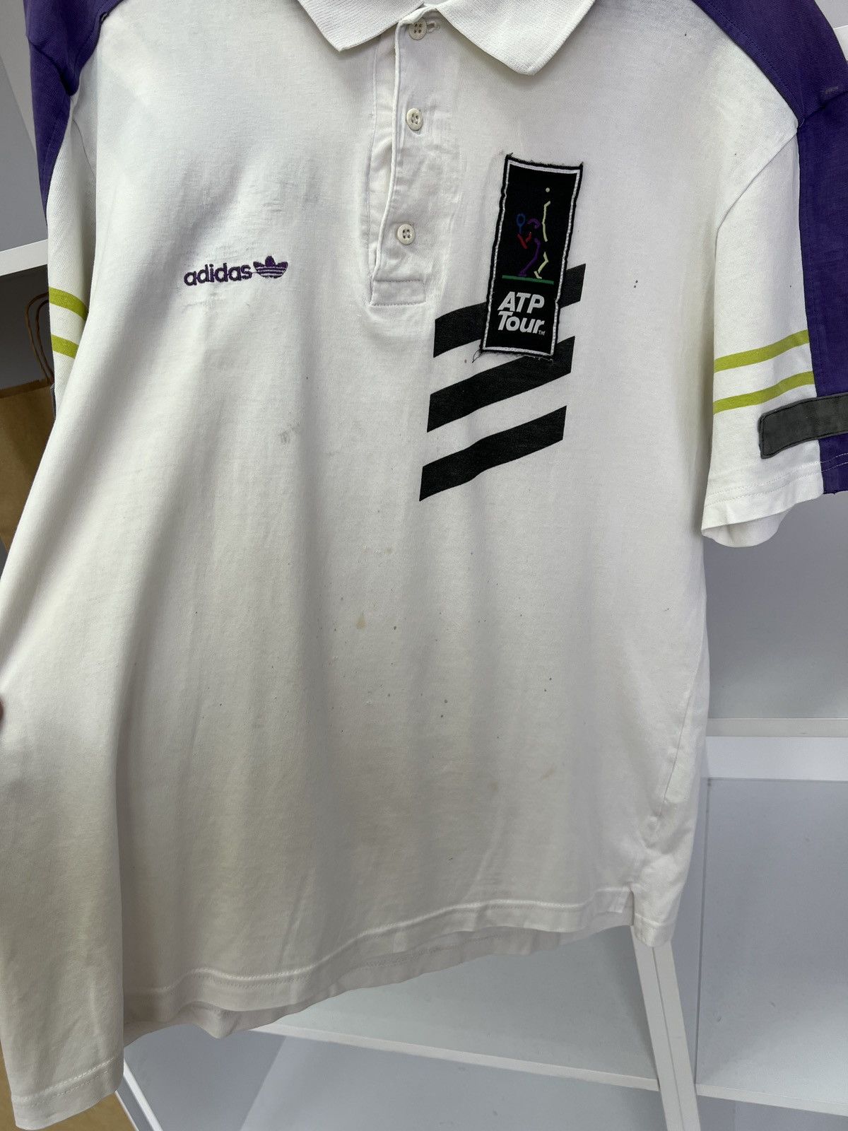Adidas × Vintage Vintage Adidas 90s ATP Tour Polo T-shirt Size US M / EU 48-50 / 2 - 12 Thumbnail