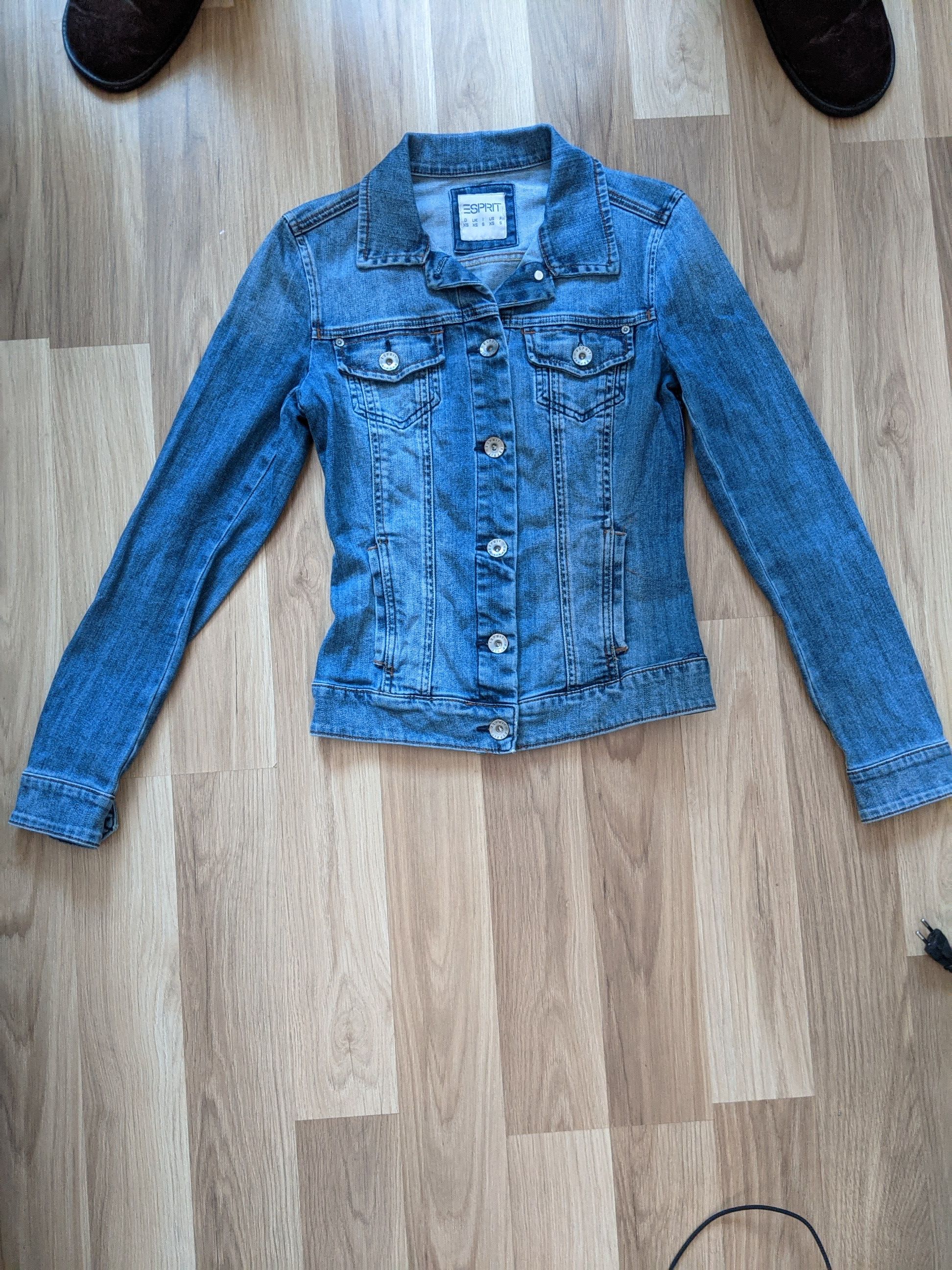 Esprit ESPRIT Womens Denim Jacket size XS US Blue Cotton Size XS / US 0-2 / IT 36-38 - 3 Thumbnail