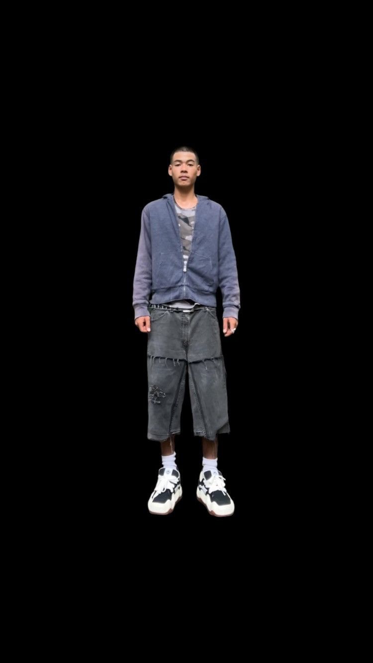 Levi's Made & Crafted × Vintage Custom short . (Vintage Levi’s 550 black tap.)🧛🏾‍♂️🦇 Made in USA Size US 33 - 12 Thumbnail
