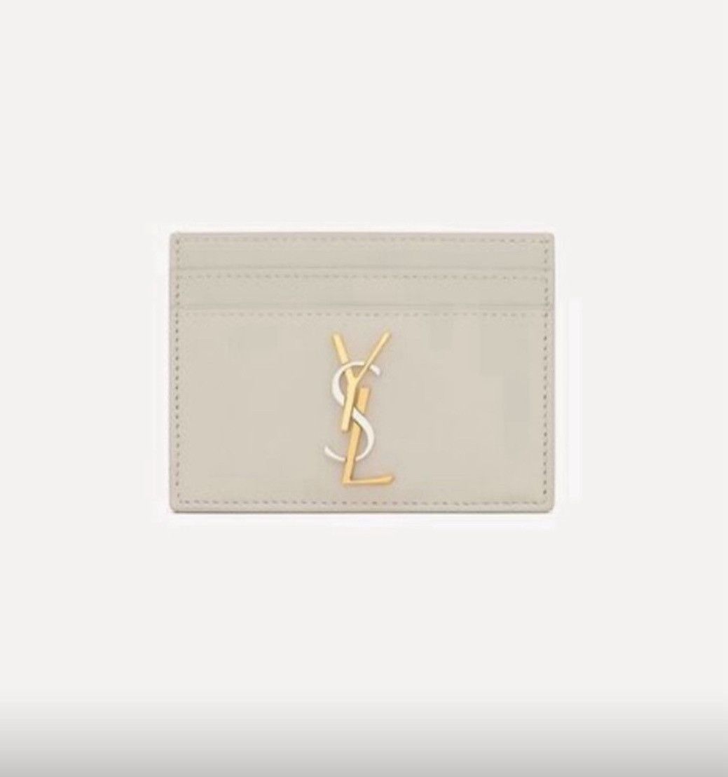 Saint Laurent Paris 🔥 YSL CASSANDRE Card Holder Case Wallet Size ONE SIZE - 2 Thumbnail