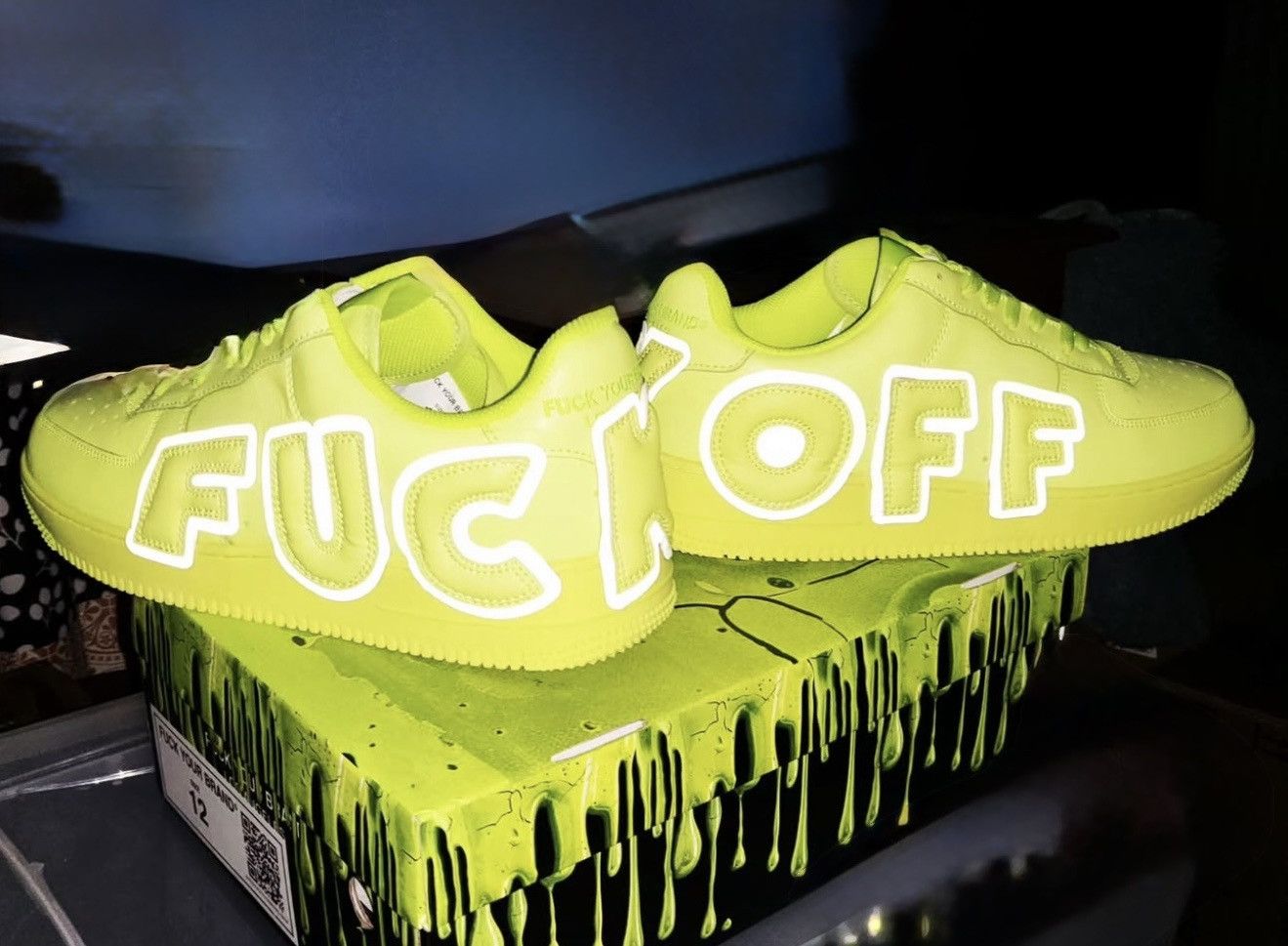 Designer 🖕🏻 FYB Fuck Your Brand FUCK OFF Slime AF1 CPFM Low Size 13 🖕🏻 Size US 13 / EU 46 - 2 Thumbnail