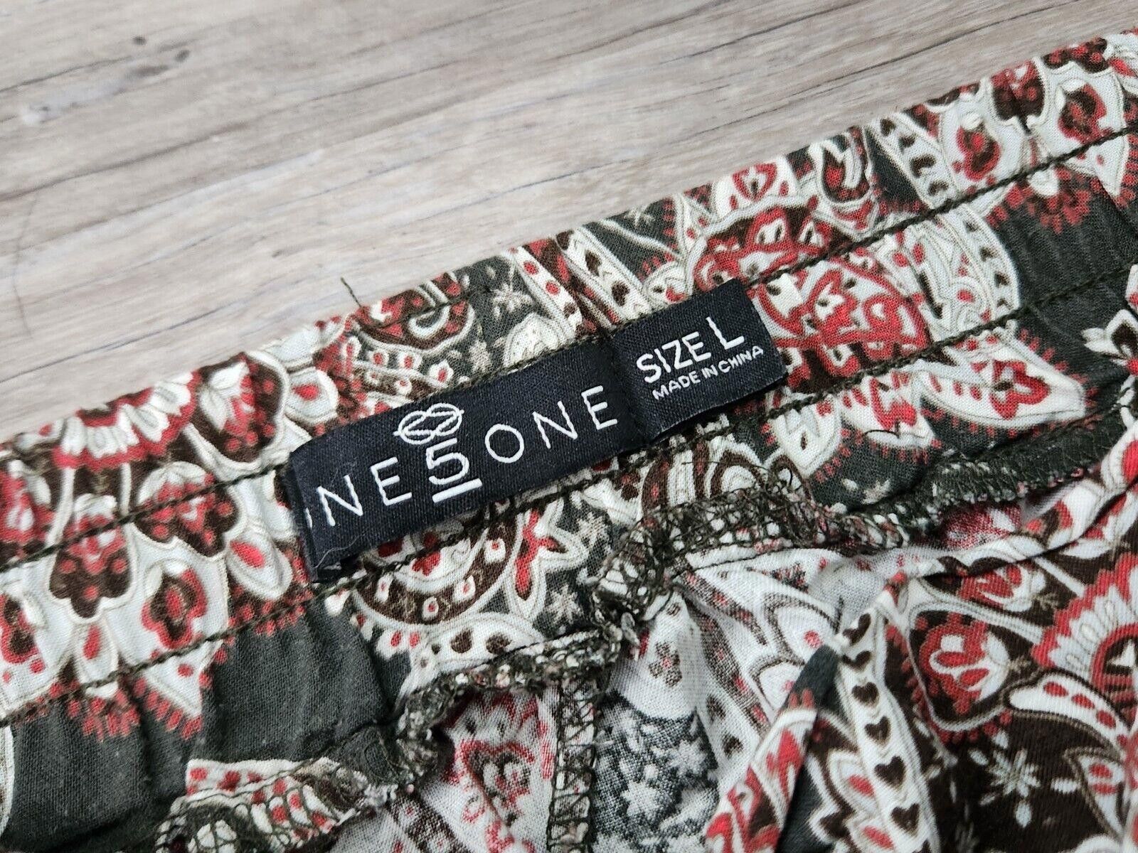 Designer One Five One Pants Large Hippie Boho Harem Tapered Paisley Size 36" / US 14 / IT 50 - 5 Thumbnail