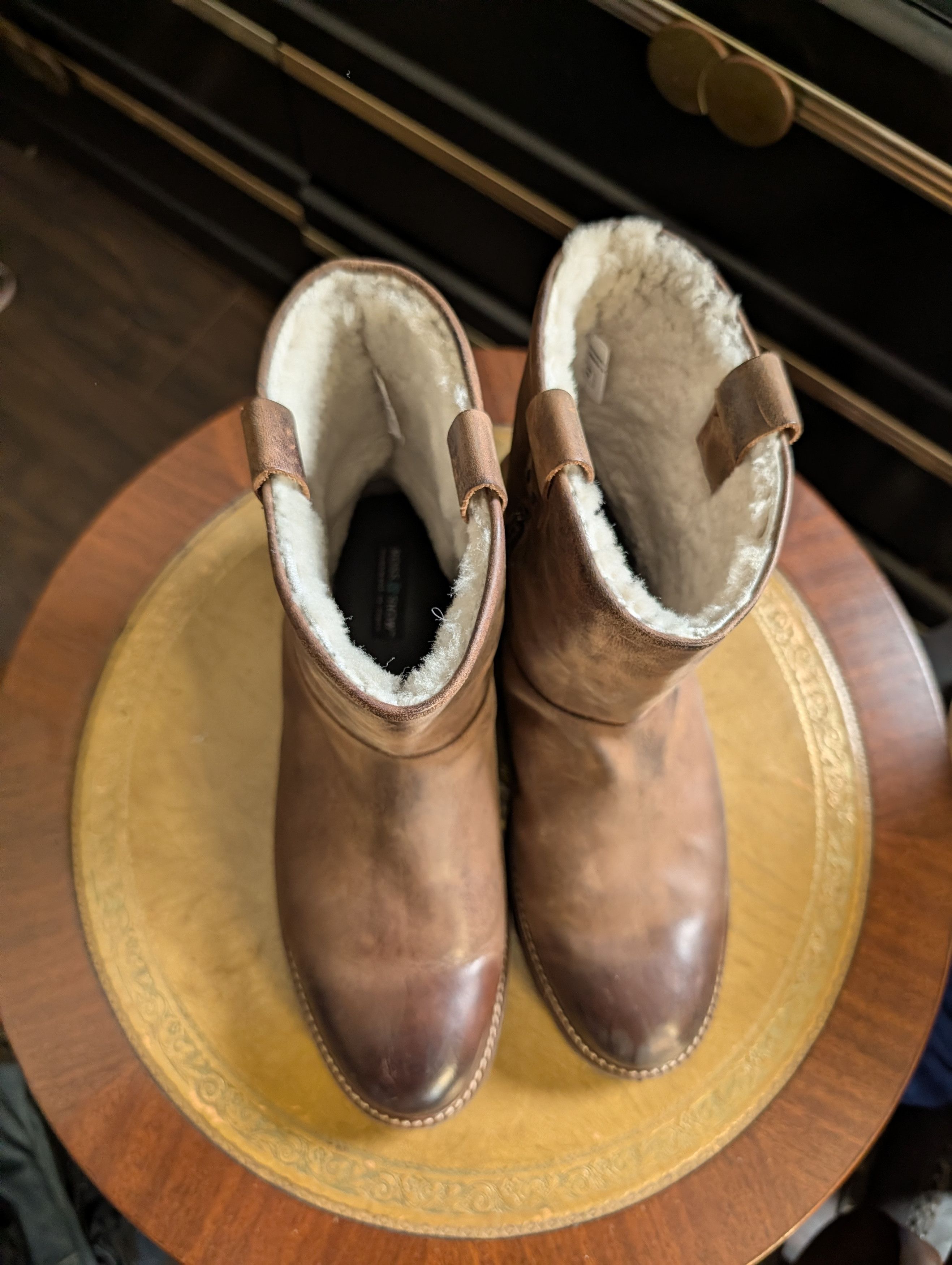 Other ROSS SNOW Leather shearling lined Italian Vibram boots Size US 9 / EU 42 - 5 Thumbnail