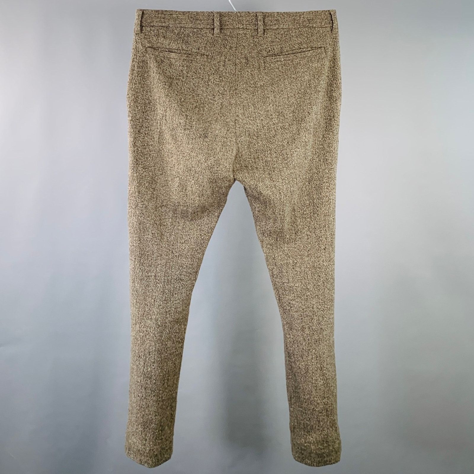 45rpm 45rpm Grey Melange Cotton Blend Straight Casual Pants Size US 34 / EU 50 - 3 Thumbnail