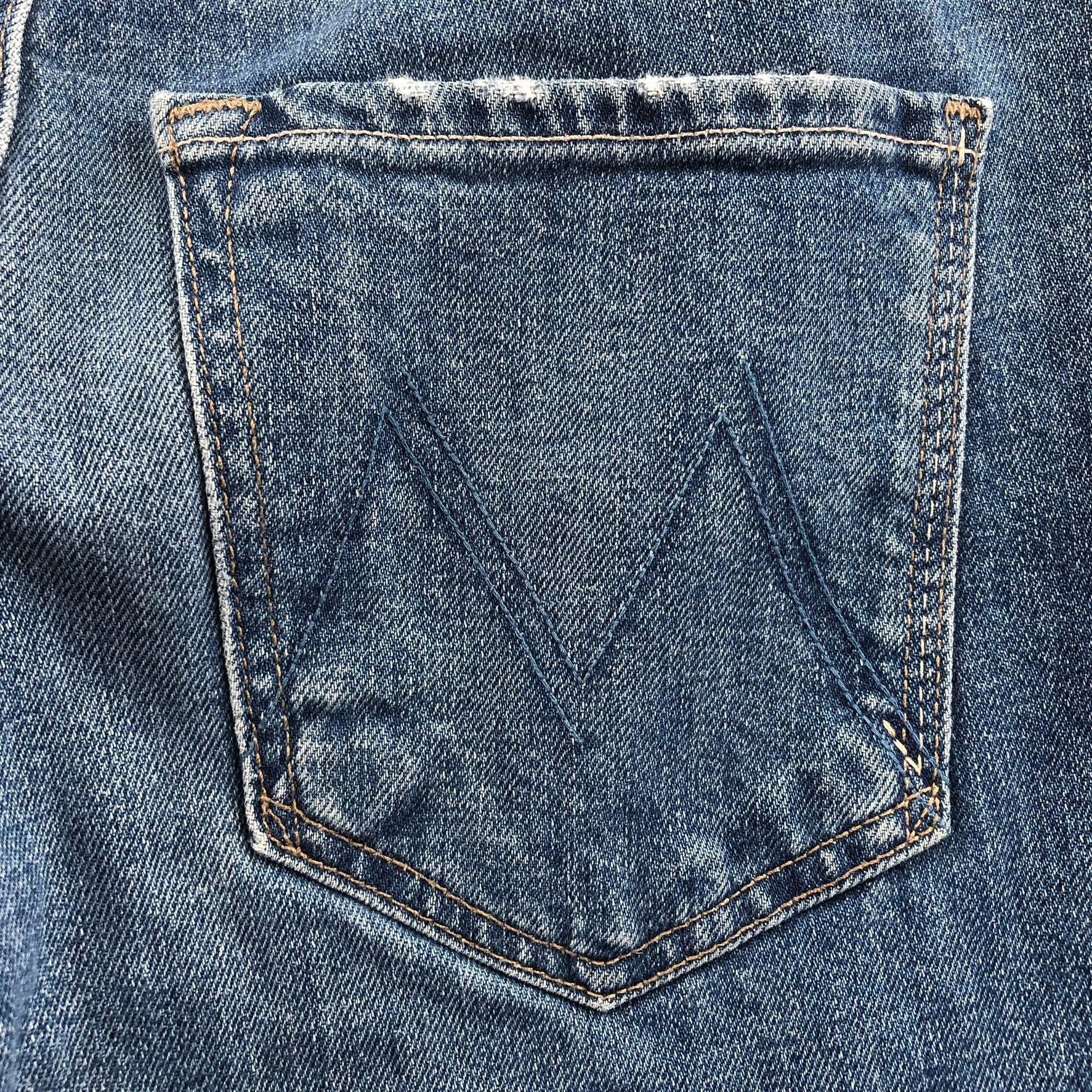 MOTHER Mother Women Jeans 26 Straight Leg Superior Blue Denim Butto Size 26" / US 2 / IT 38 - 16 Thumbnail