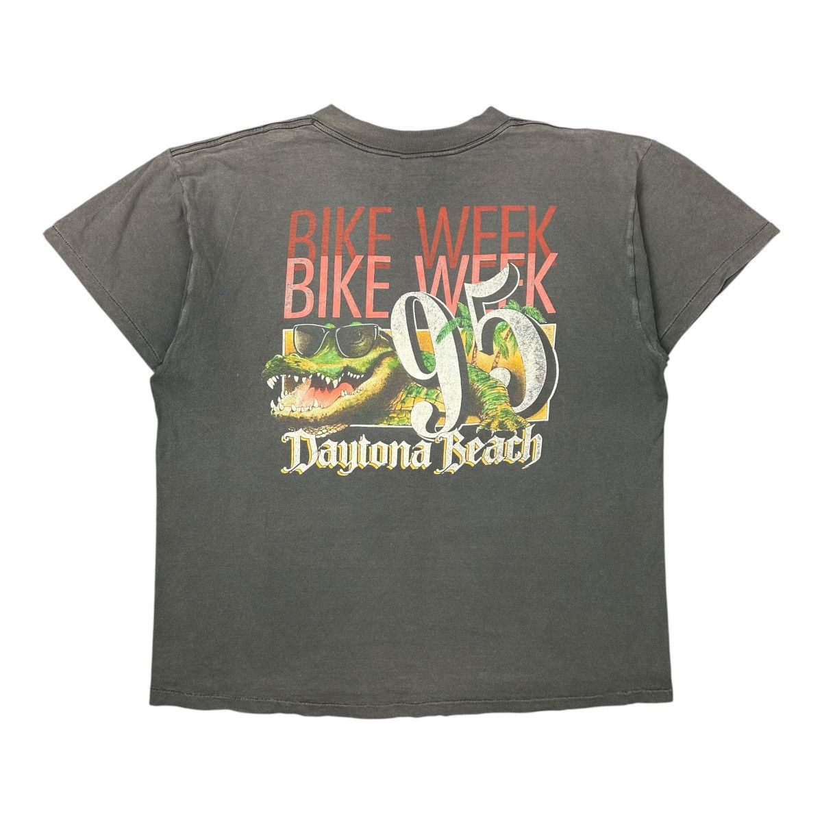 Harley Davidson Vintage 90s Smoked Out “Fear No Evil” 3D Emblem Tee Size US XL / EU 56 / 4 - 4 Thumbnail